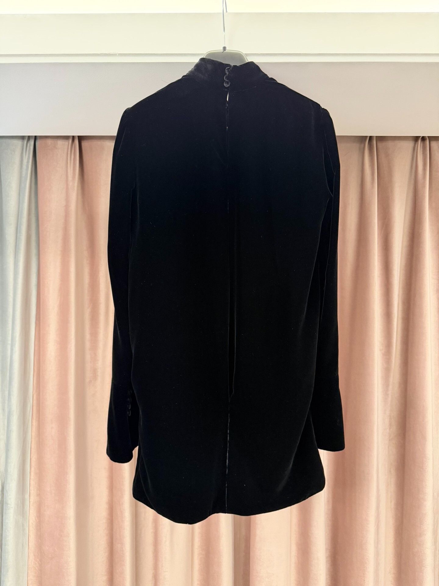 Saint Laurent Paris Saint Laurent Black Velvet Dress Size S / US 4 / IT 40 - 5 Thumbnail
