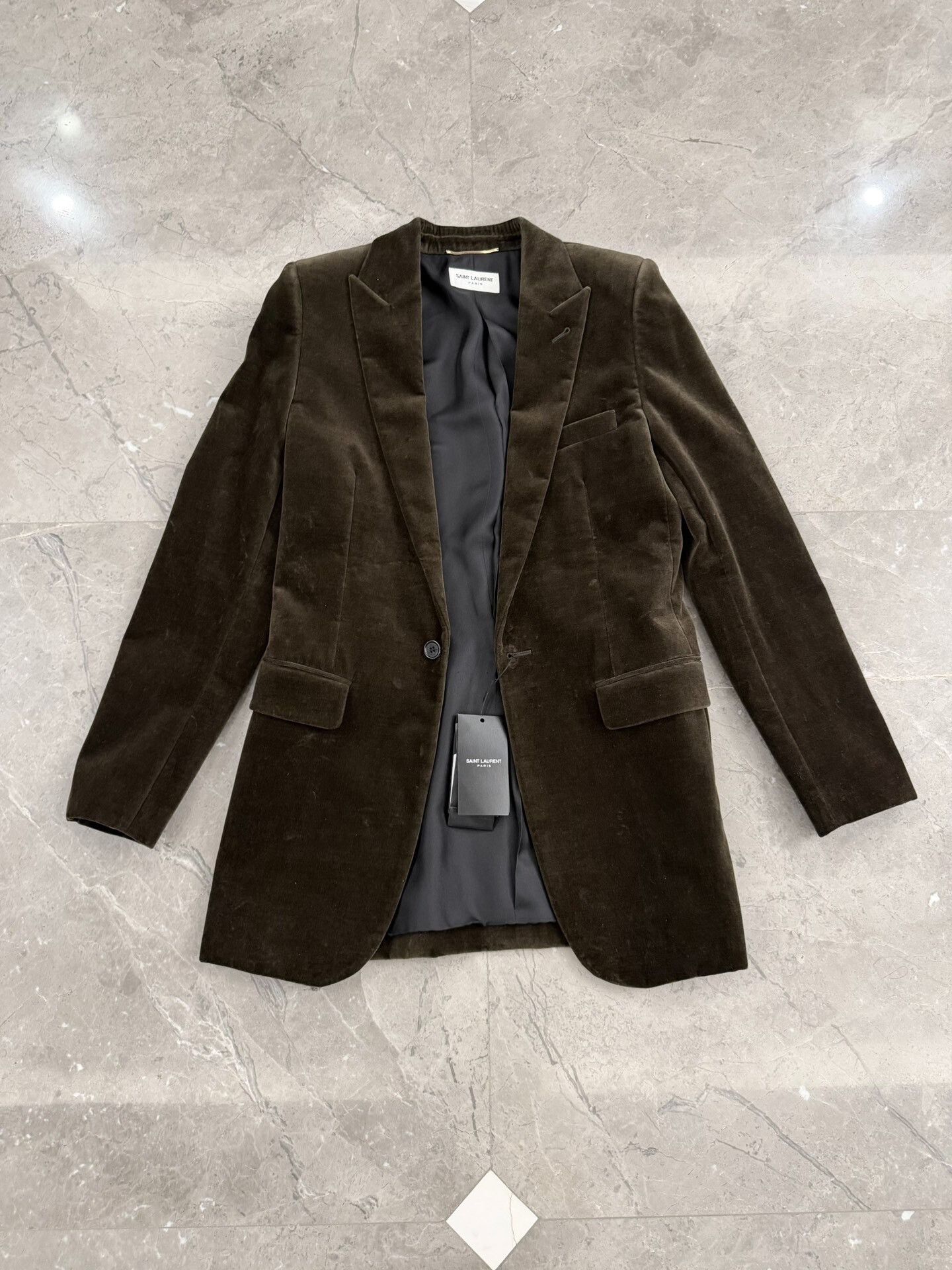 Yves Saint Laurent Saint Laurent Velvet Smoking Jacket Size US S / EU 44-46 / 1 - 2 Thumbnail
