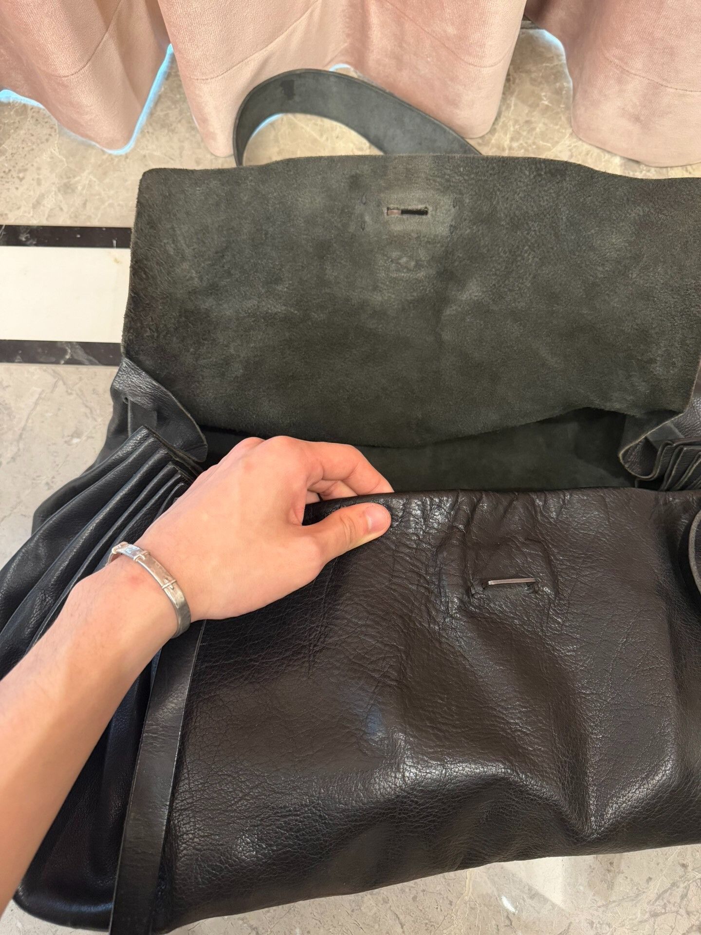 Ma+ Maurizio Amadei Black Leather Shell Bag Size ONE SIZE - 6 Thumbnail