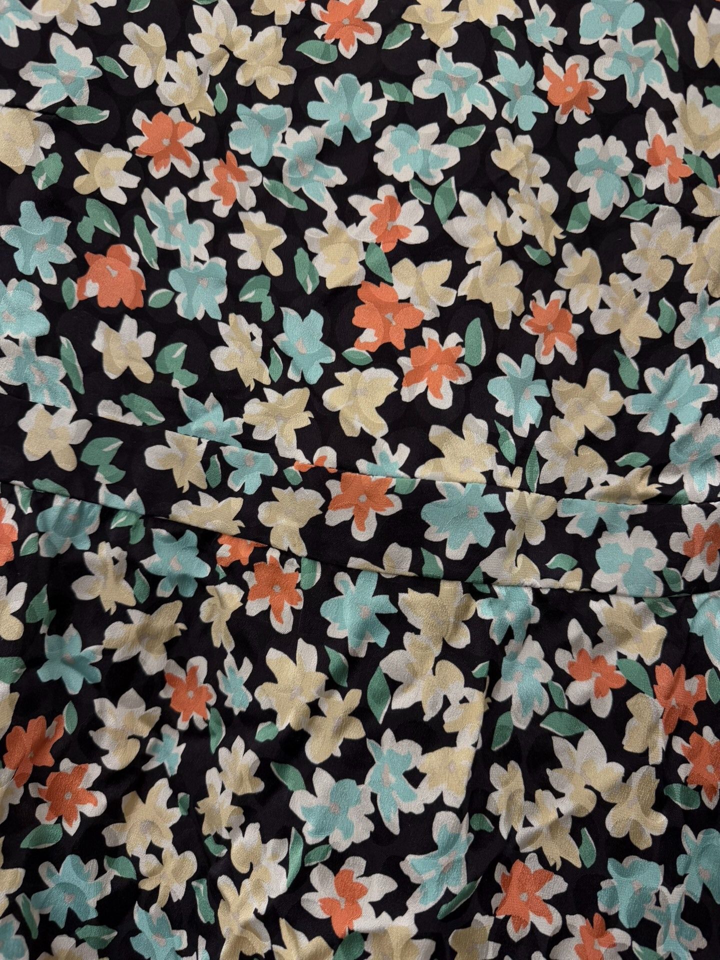 Saint Laurent Paris Floral Puff Sleeve Silk Dress Size S / US 4 / IT 40 - 2 Thumbnail