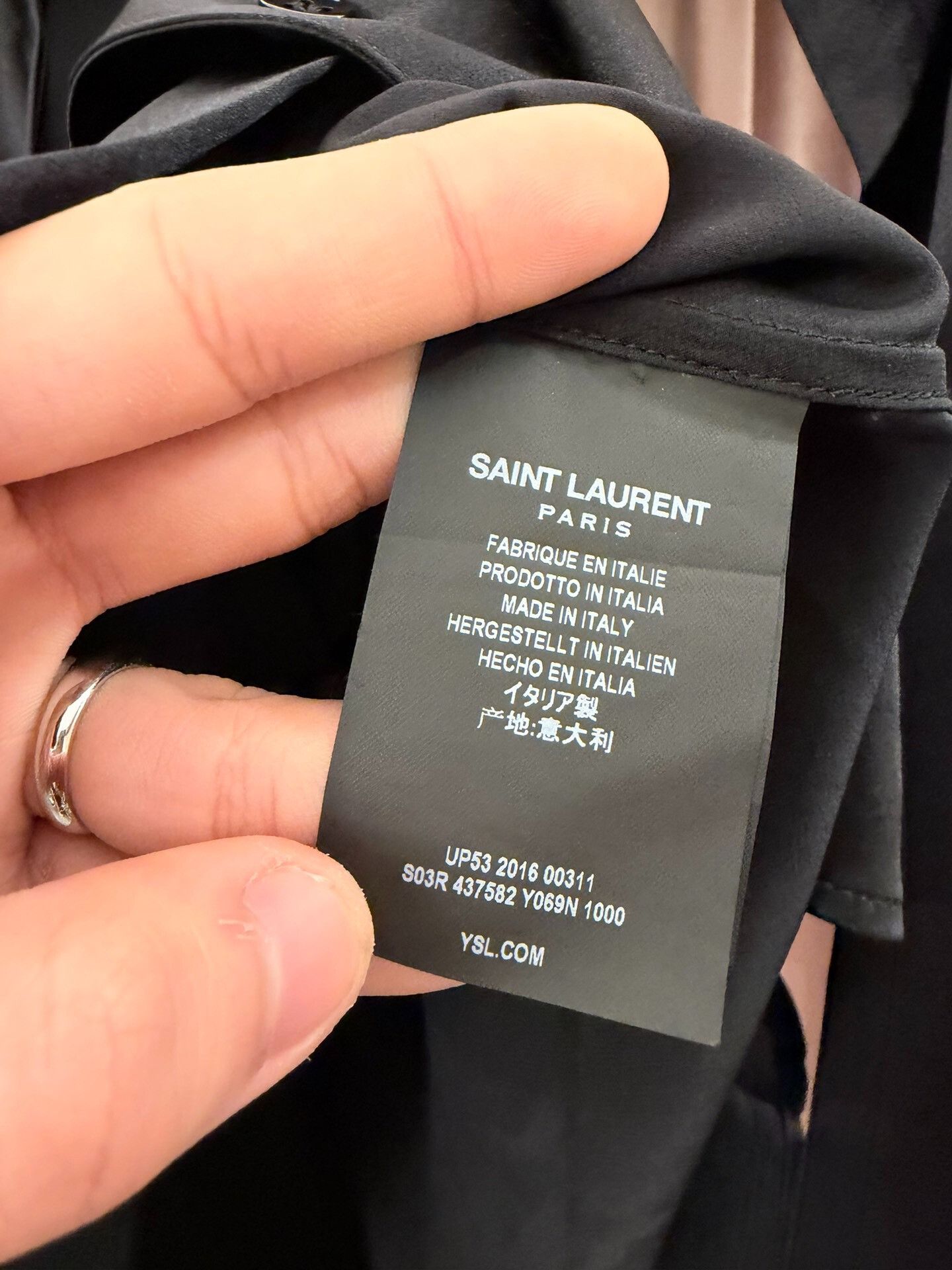 Saint Laurent Silk Bow Tie Shirt