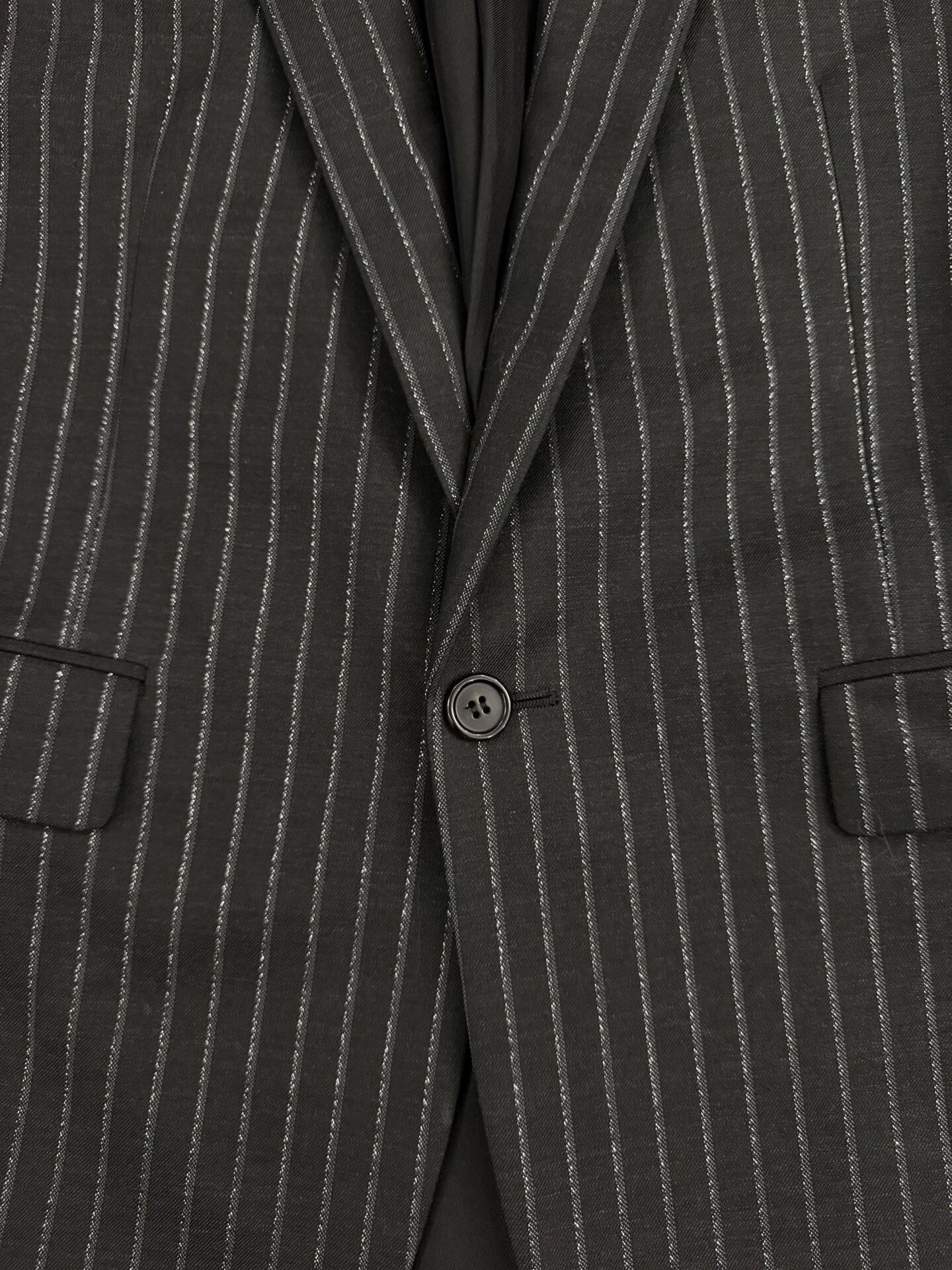 Saint Laurent Paris Saint Laurent Classic Silver Stripe Suit Size US S / EU 44-46 / 1 - 3 Thumbnail
