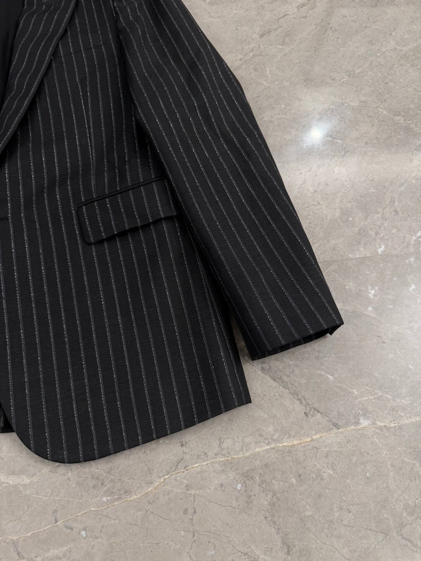 Saint Laurent Paris Saint Laurent Classic Silver Stripe Suit Size US S / EU 44-46 / 1 - 2 Thumbnail