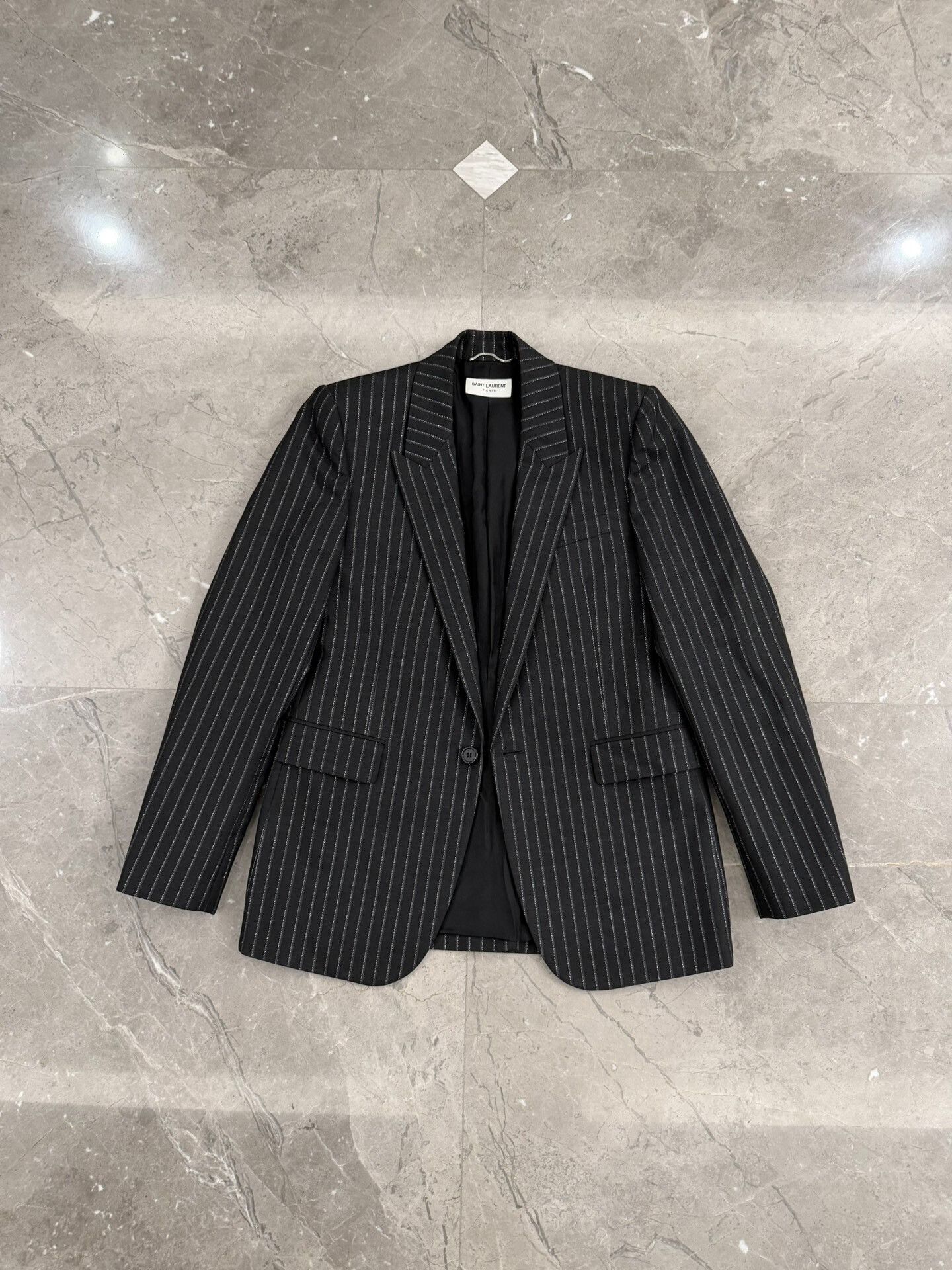 Saint Laurent Paris Saint Laurent Classic Silver Stripe Suit Size US S / EU 44-46 / 1 - 5 Thumbnail
