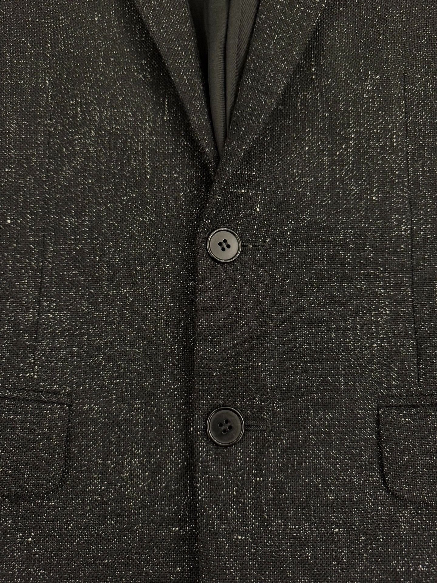 Saint Laurent Paris Saint Laurent Black Wool-Linen Blazer Size US S / EU 44-46 / 1 - 4 Thumbnail