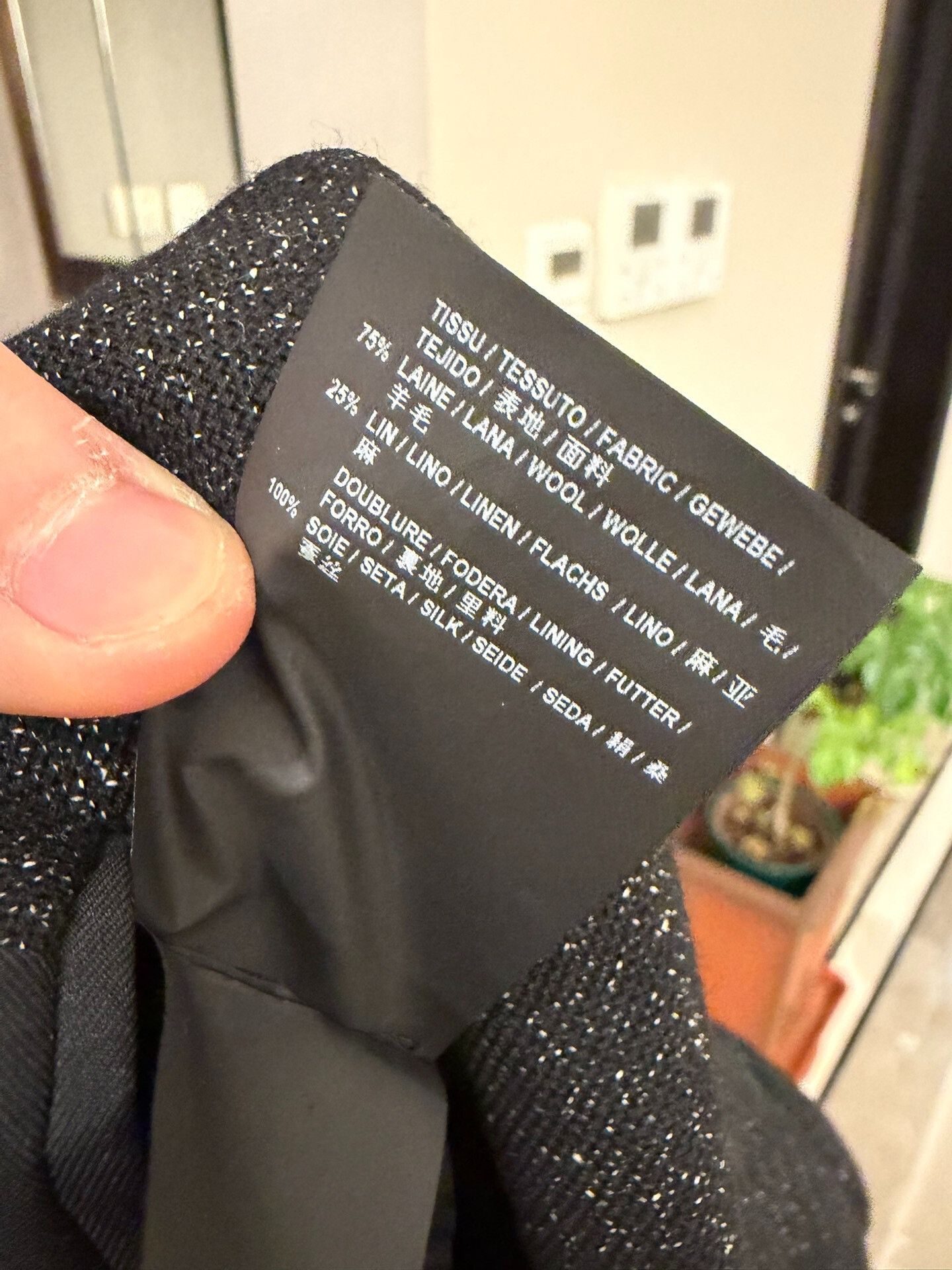 Saint Laurent Paris Saint Laurent Black Wool-Linen Blazer Size US S / EU 44-46 / 1 - 9 Thumbnail