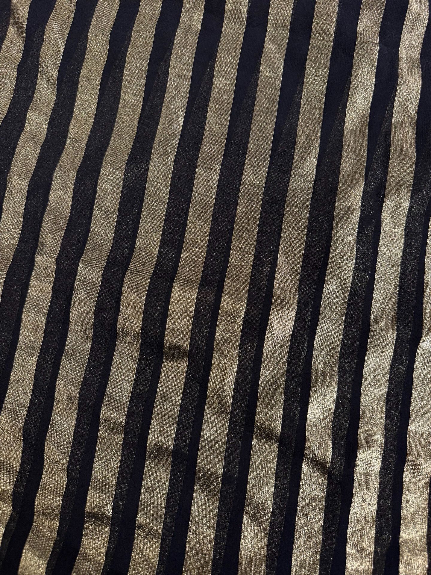Saint Laurent Paris Saint Laurent Black Striped Silk Shirt Size US XXS / EU 40 - 7 Thumbnail