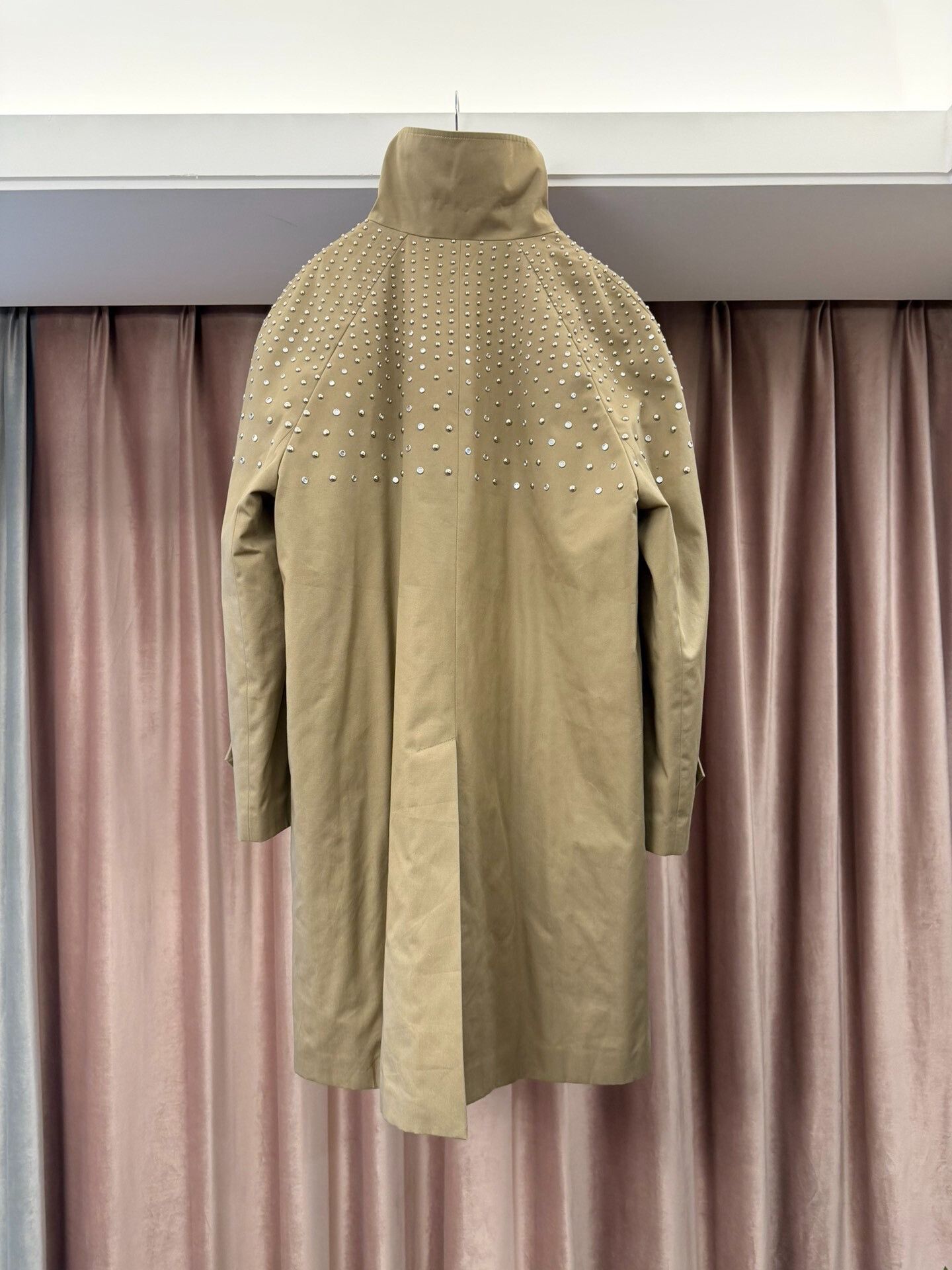 Celine Celine Hedi Slimane Studded Trench Coat Size L / US 10 / IT 46 - 2 Thumbnail