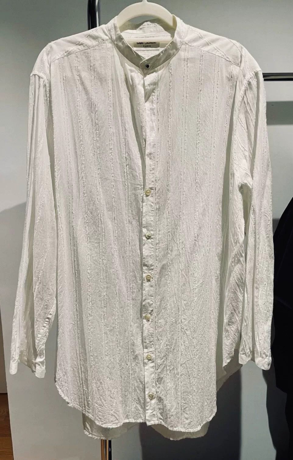Yves Saint Laurent Saint Laurent White Pullover Shirt Size US M / EU 48-50 / 2 - 3 Thumbnail