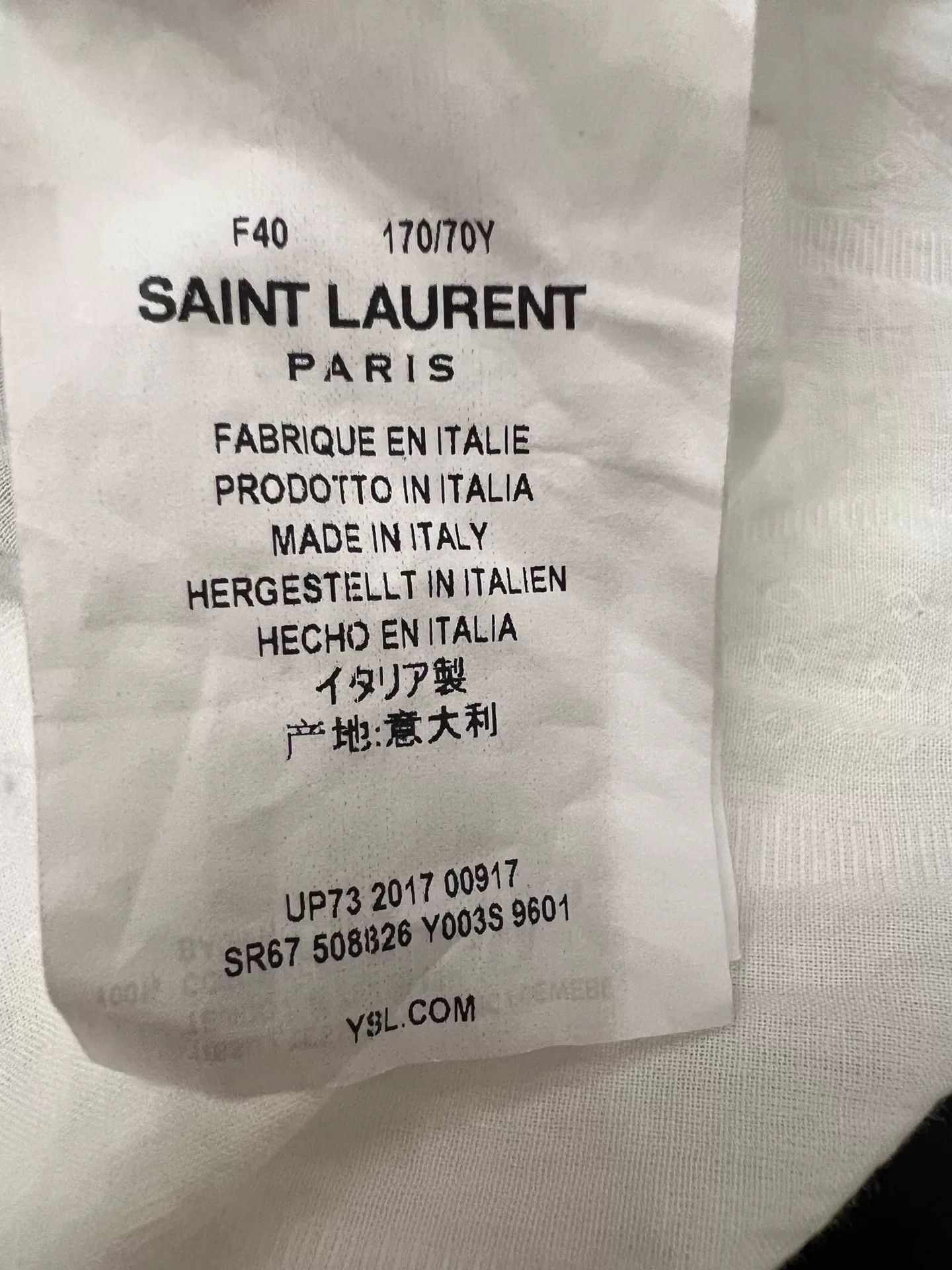 Yves Saint Laurent Saint Laurent White Pullover Shirt Size US M / EU 48-50 / 2 - 7 Thumbnail