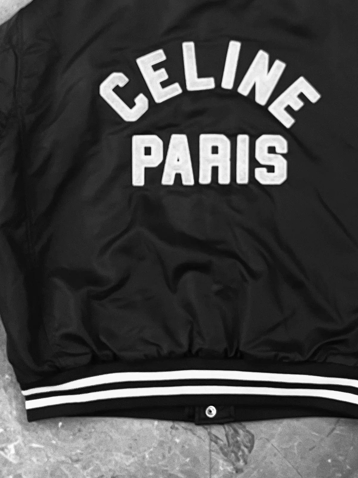 Celine Celine Logo Bomber Jacket by Hedi Slimane Size US M / EU 48-50 / 2 - 4 Thumbnail