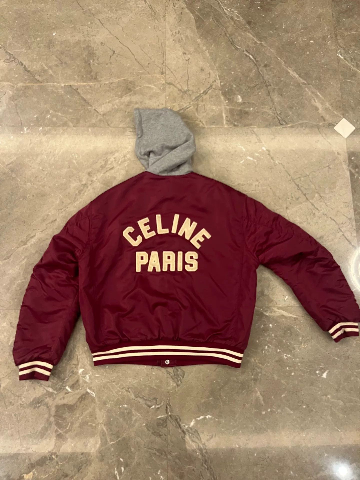 Celine Celine Logo Bomber Jacket by Hedi Slimane Size US M / EU 48-50 / 2 - 3 Thumbnail