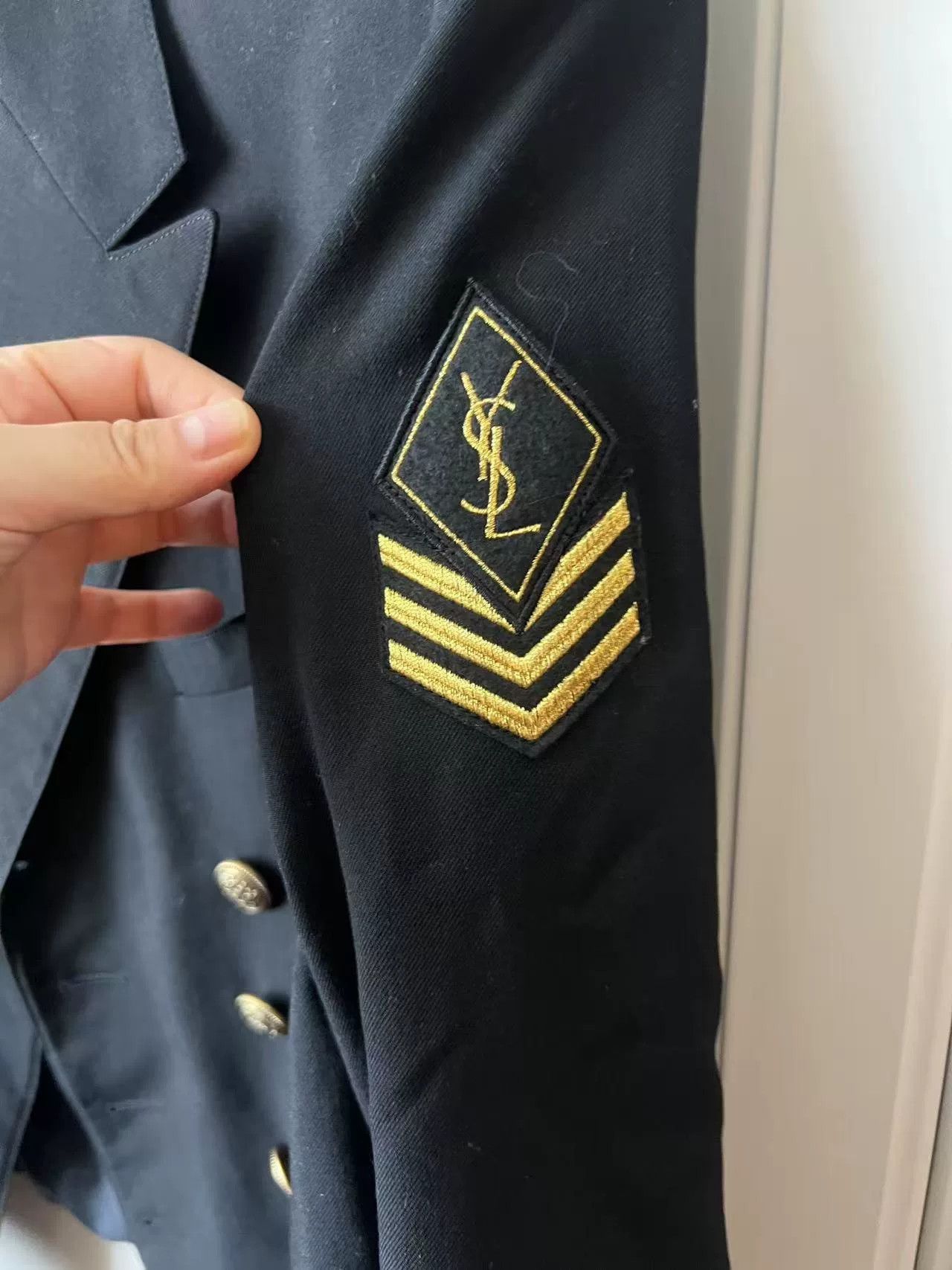 Yves Saint Laurent Saint Laurent Double-Breasted Black Blazer Size US S / EU 44-46 / 1 - 4 Thumbnail