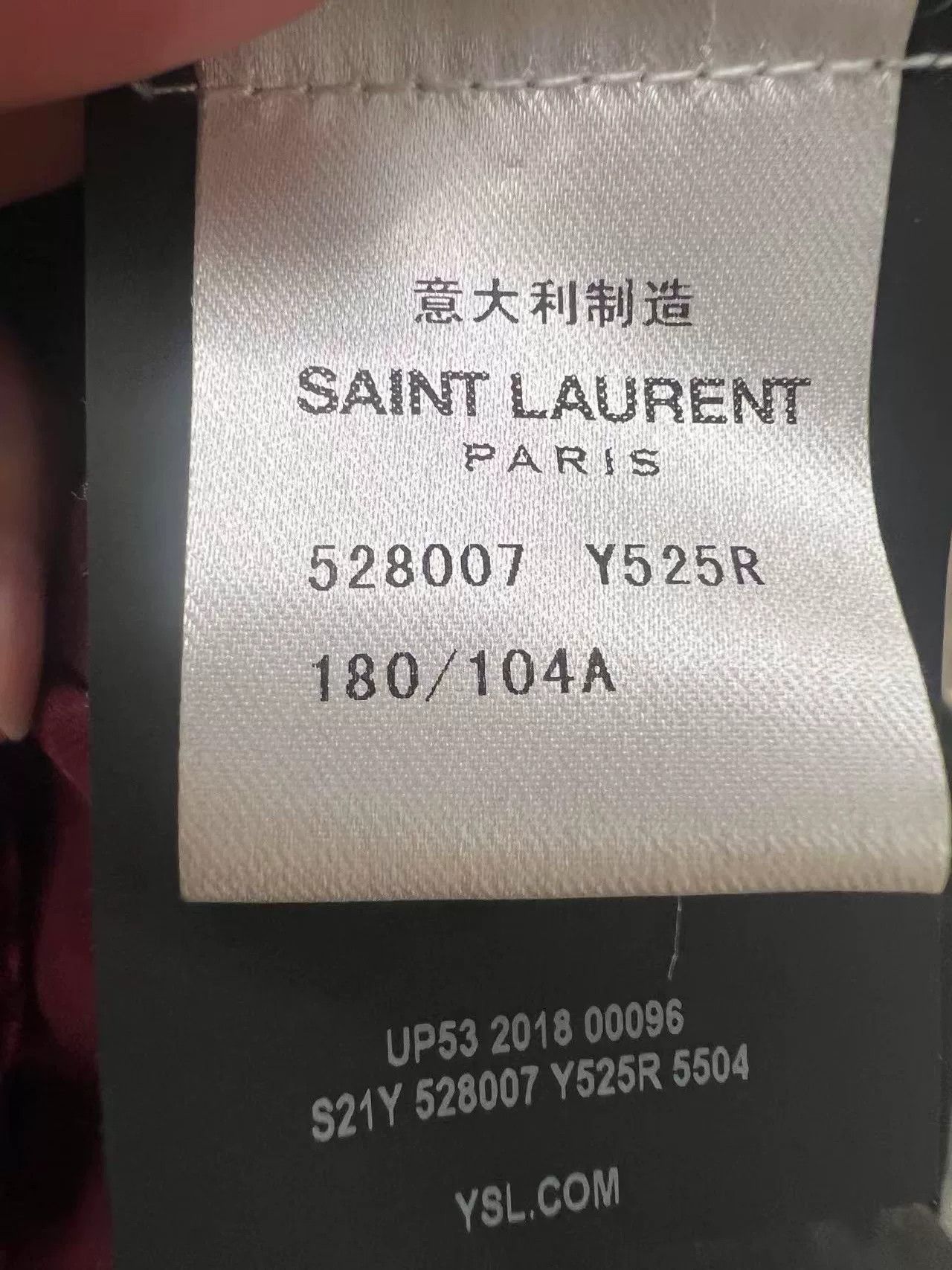 Saint Laurent Paris Saint Laurent Red Velvet Embroidered Shirt Size US M / EU 48-50 / 2 - 6 Thumbnail