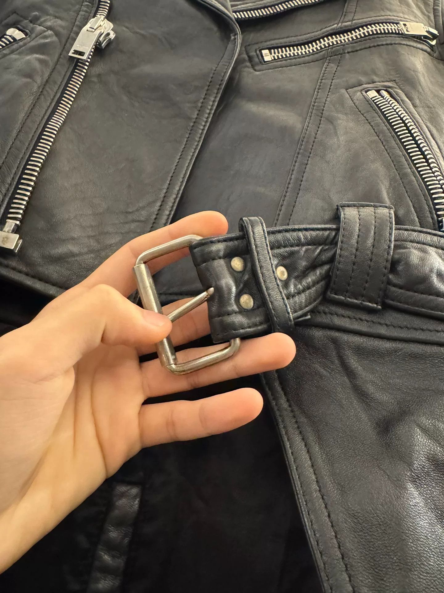 Saint Laurent Paris Saint Laurent Black Leather Jacket Size S / US 4 / IT 40 - 7 Thumbnail