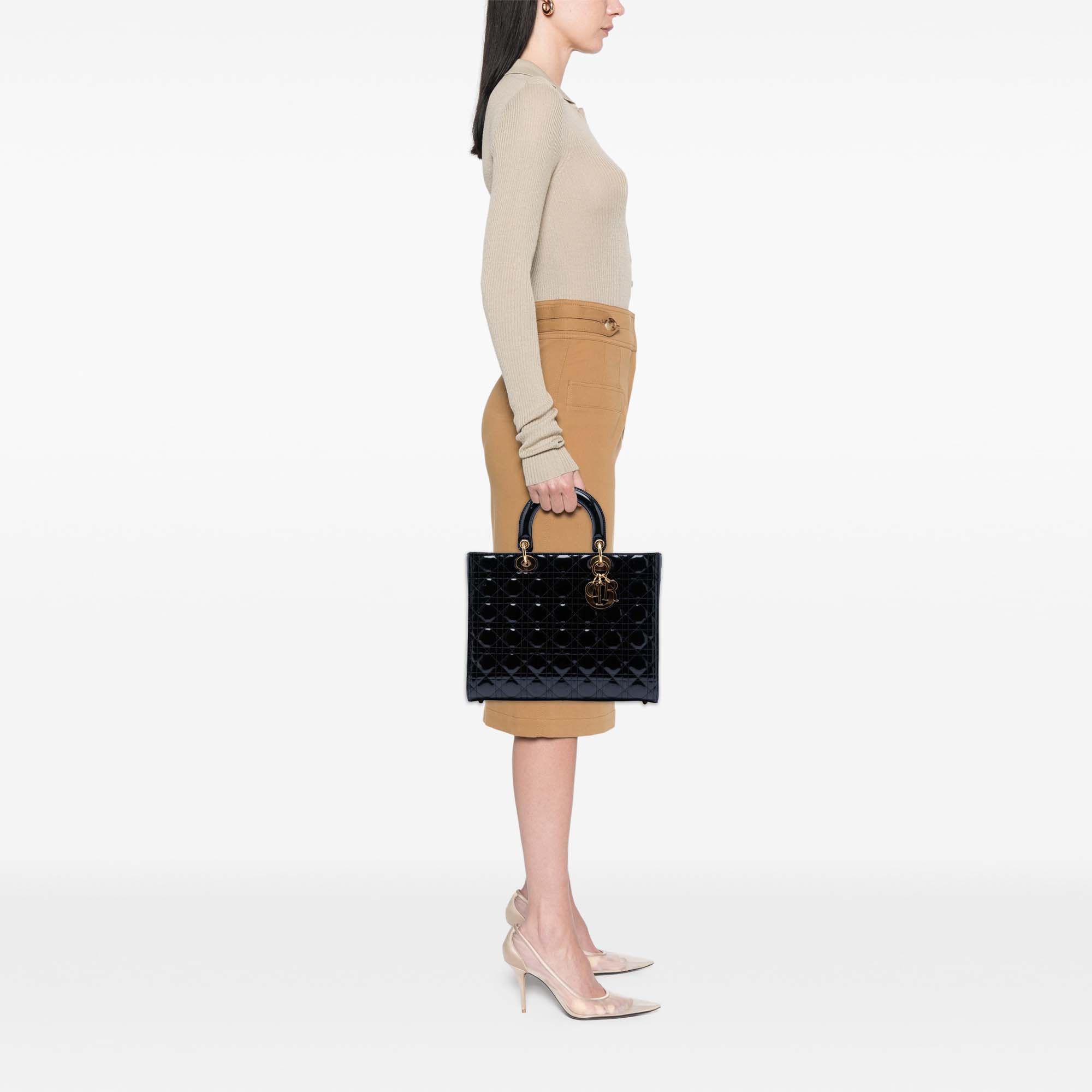 Dior Dior Large Patent Cannage Lady Dior Size ONE SIZE - 8 Thumbnail