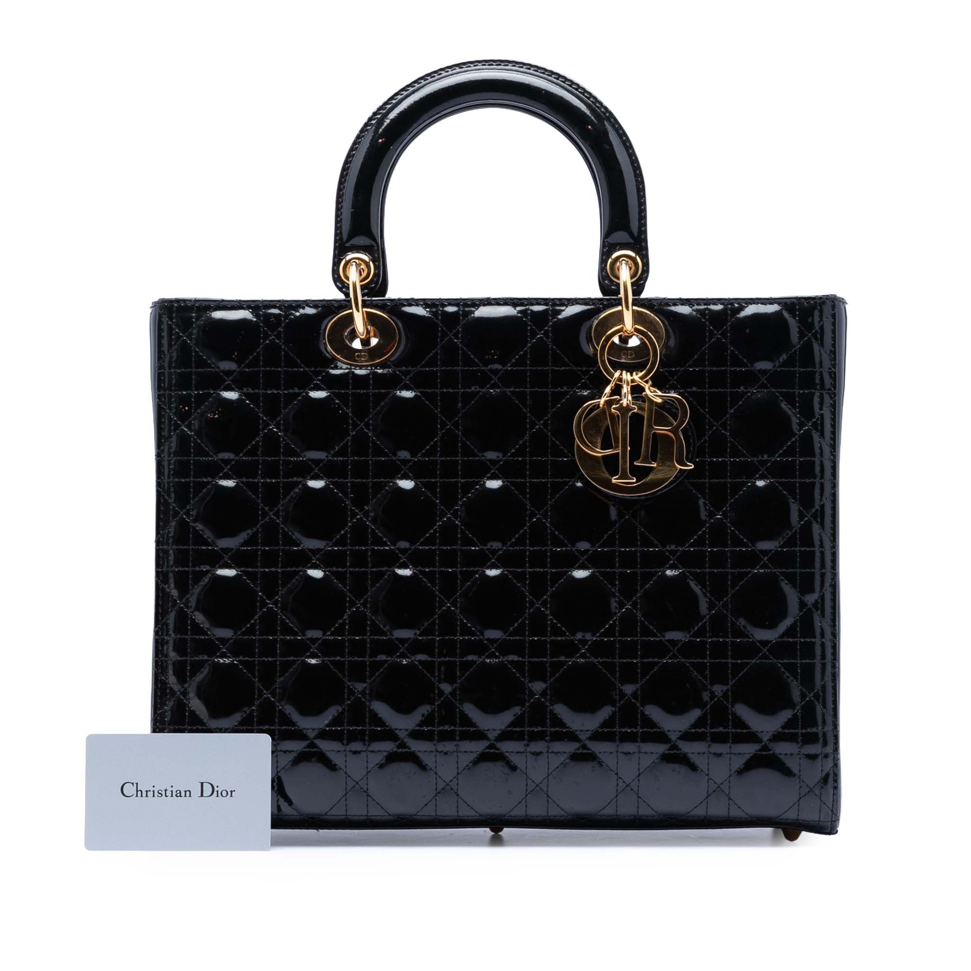 Dior Dior Large Patent Cannage Lady Dior Size ONE SIZE - 9 Thumbnail