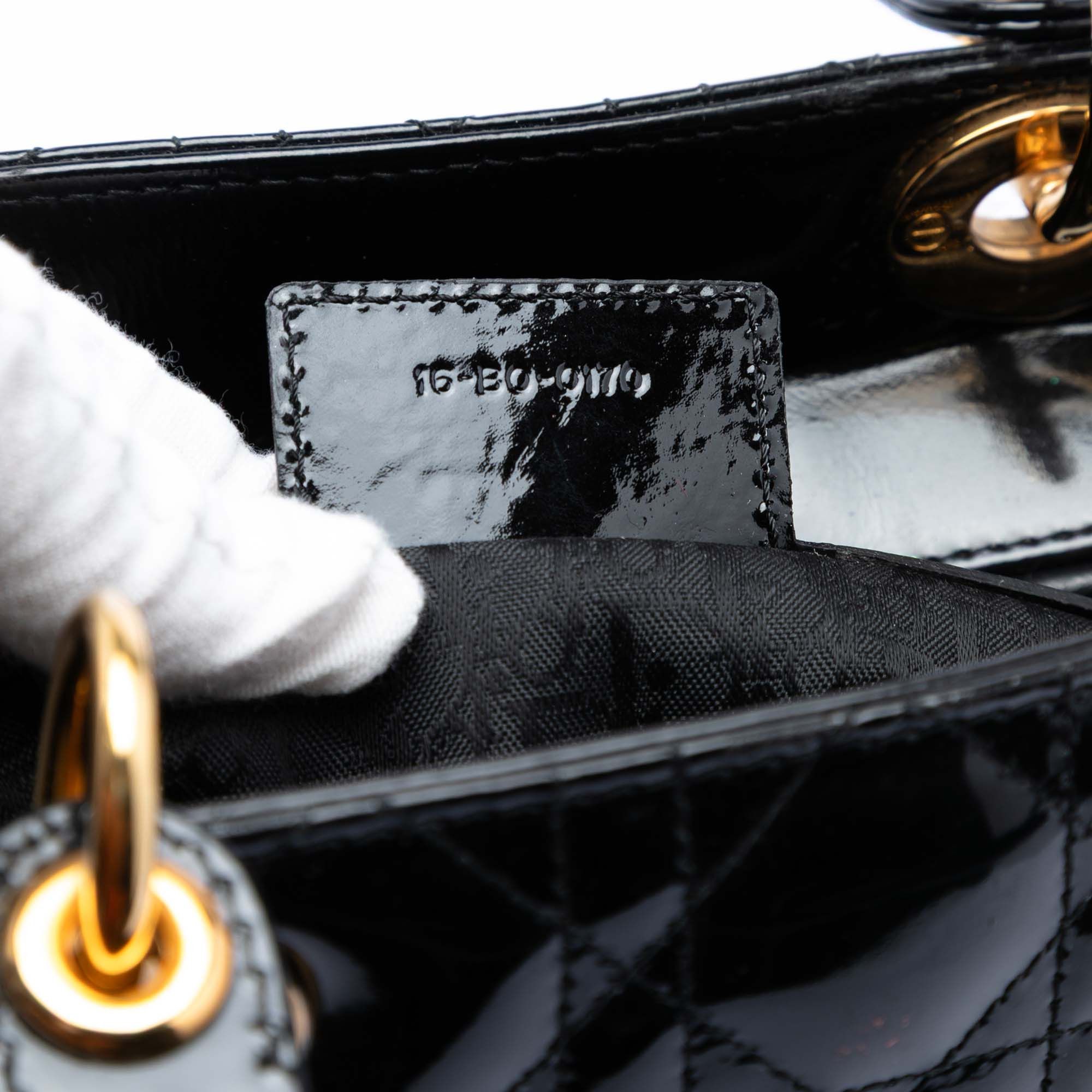 Dior Dior Large Patent Cannage Lady Dior Size ONE SIZE - 6 Thumbnail