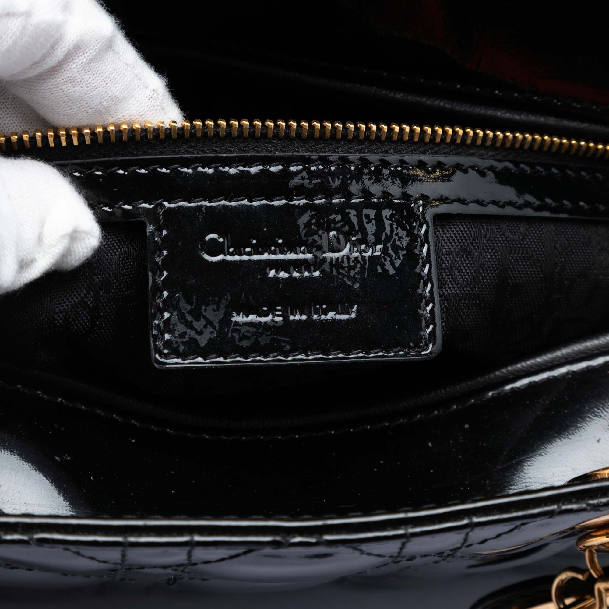 Dior Dior Large Patent Cannage Lady Dior Size ONE SIZE - 5 Thumbnail