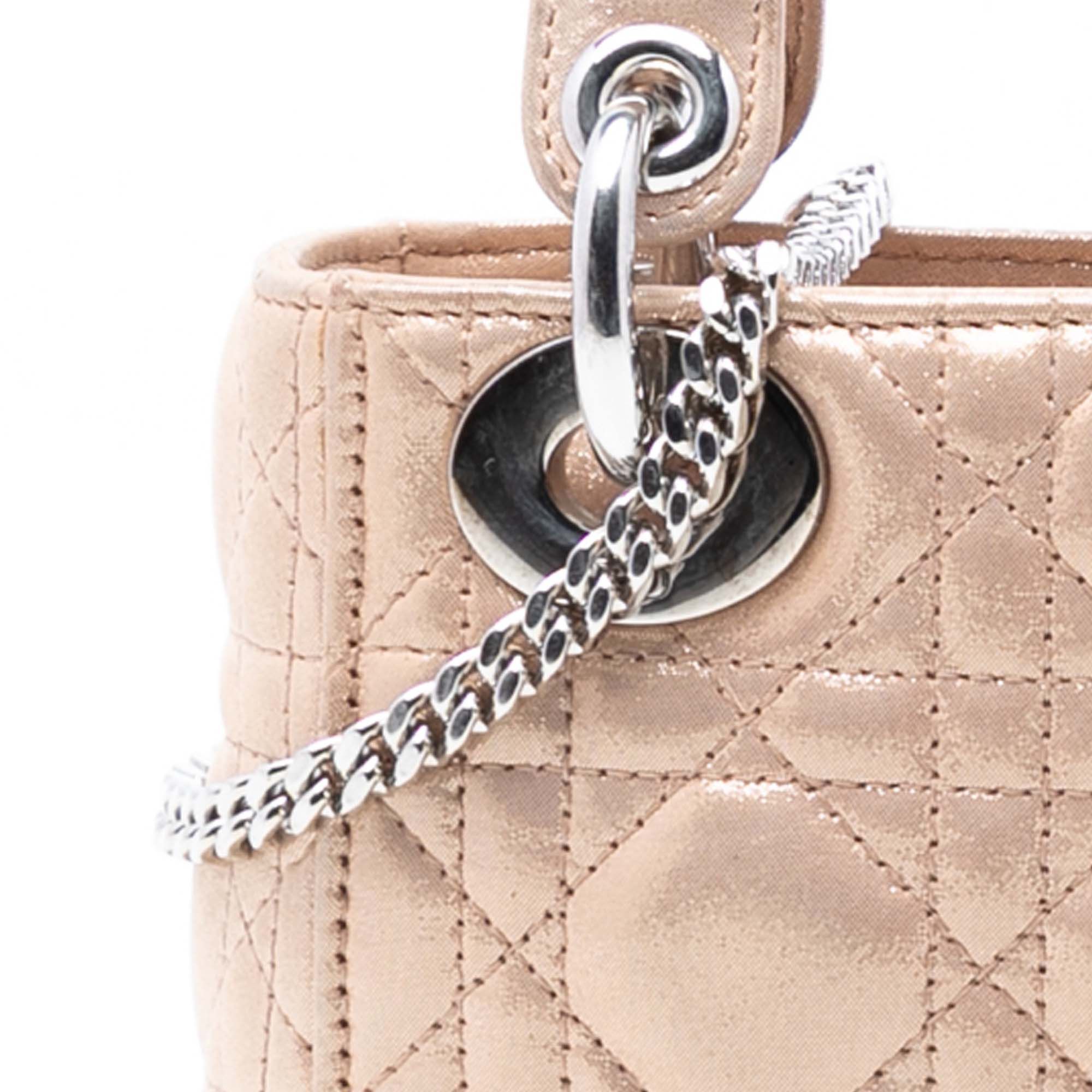 Dior Dior Mini Iridescent Lambskin Cannage Lady Dior Size ONE SIZE - 7 Thumbnail