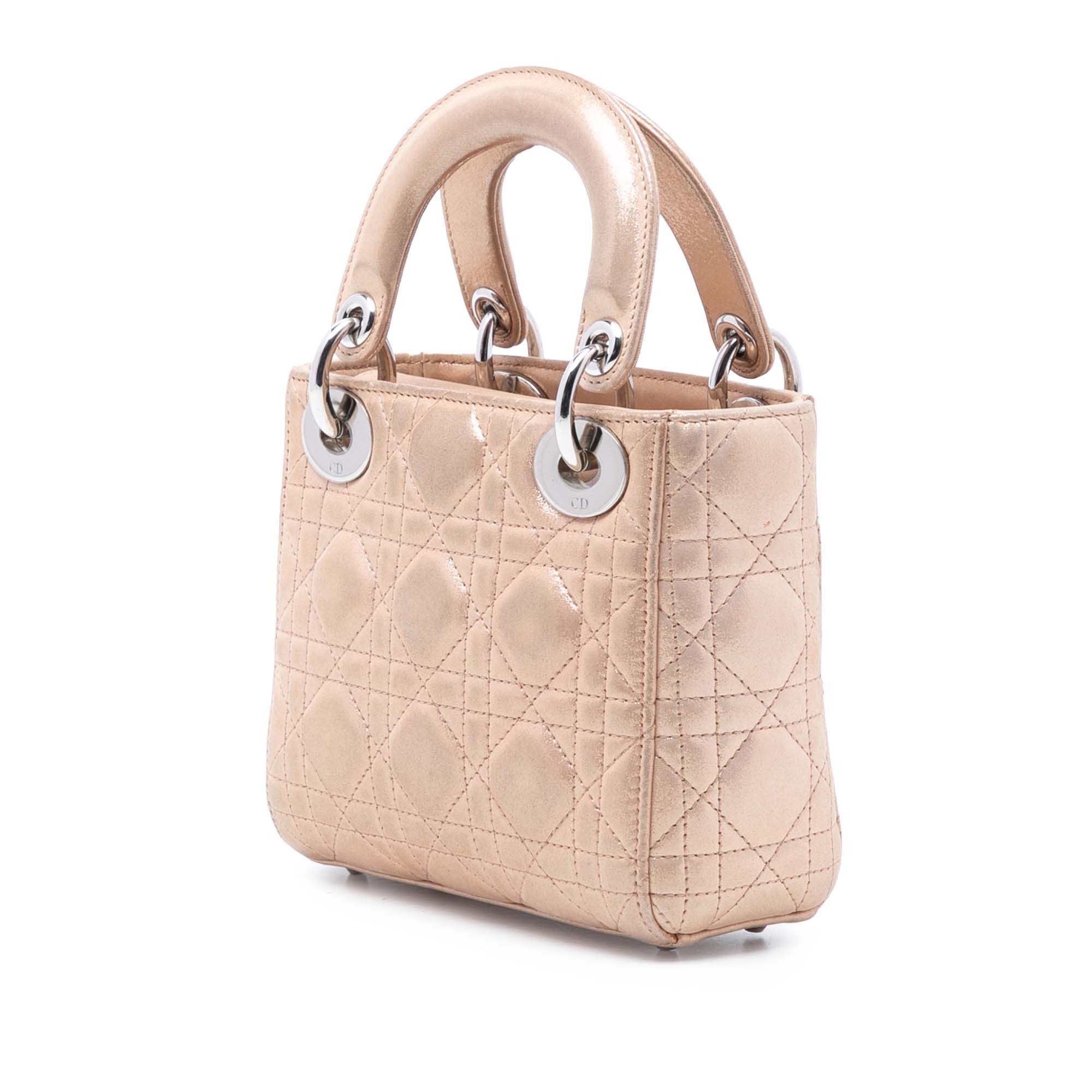 Dior Dior Mini Iridescent Lambskin Cannage Lady Dior Size ONE SIZE - 2 Thumbnail