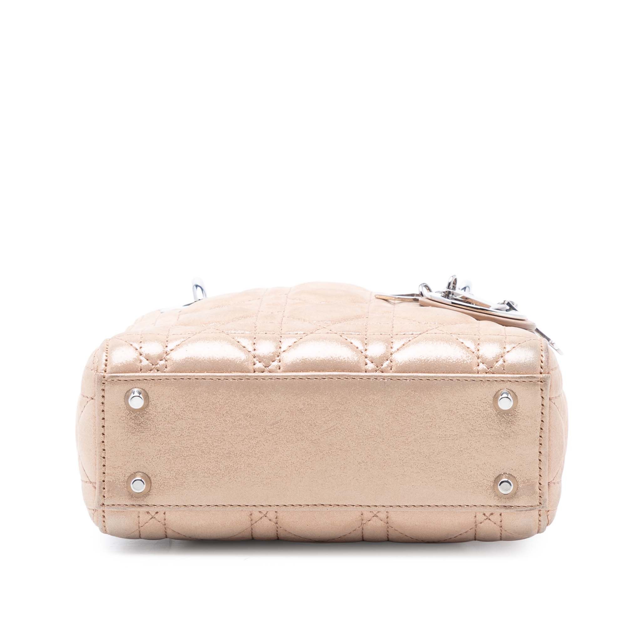 Dior Dior Mini Iridescent Lambskin Cannage Lady Dior Size ONE SIZE - 3 Thumbnail