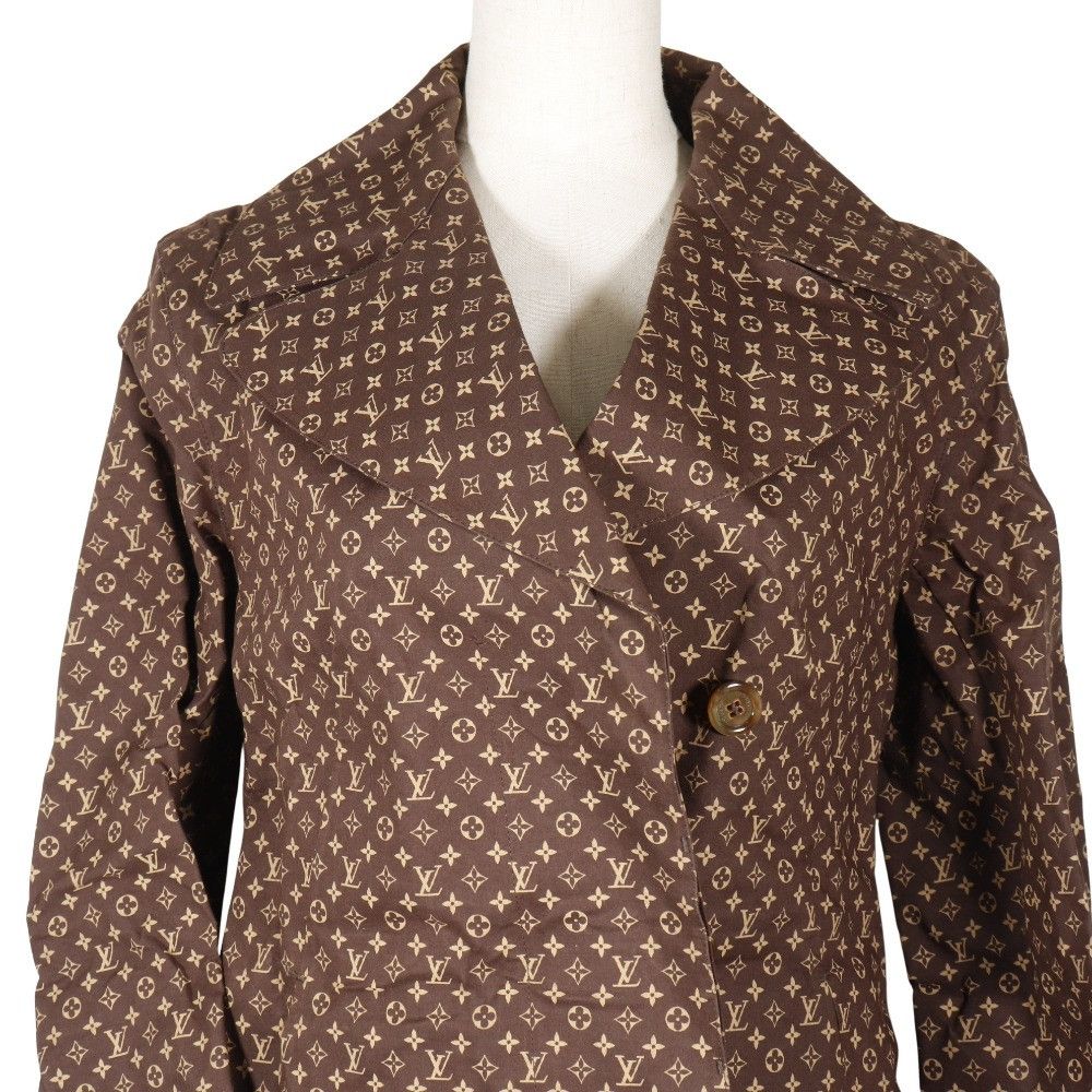 Louis Vuitton Louis Vuitton Louis Vuitton Monogram Cotton Trench Coat Textile Outerwear DUTY FREE for USA Size ONE SIZE - 2 Thumbnail