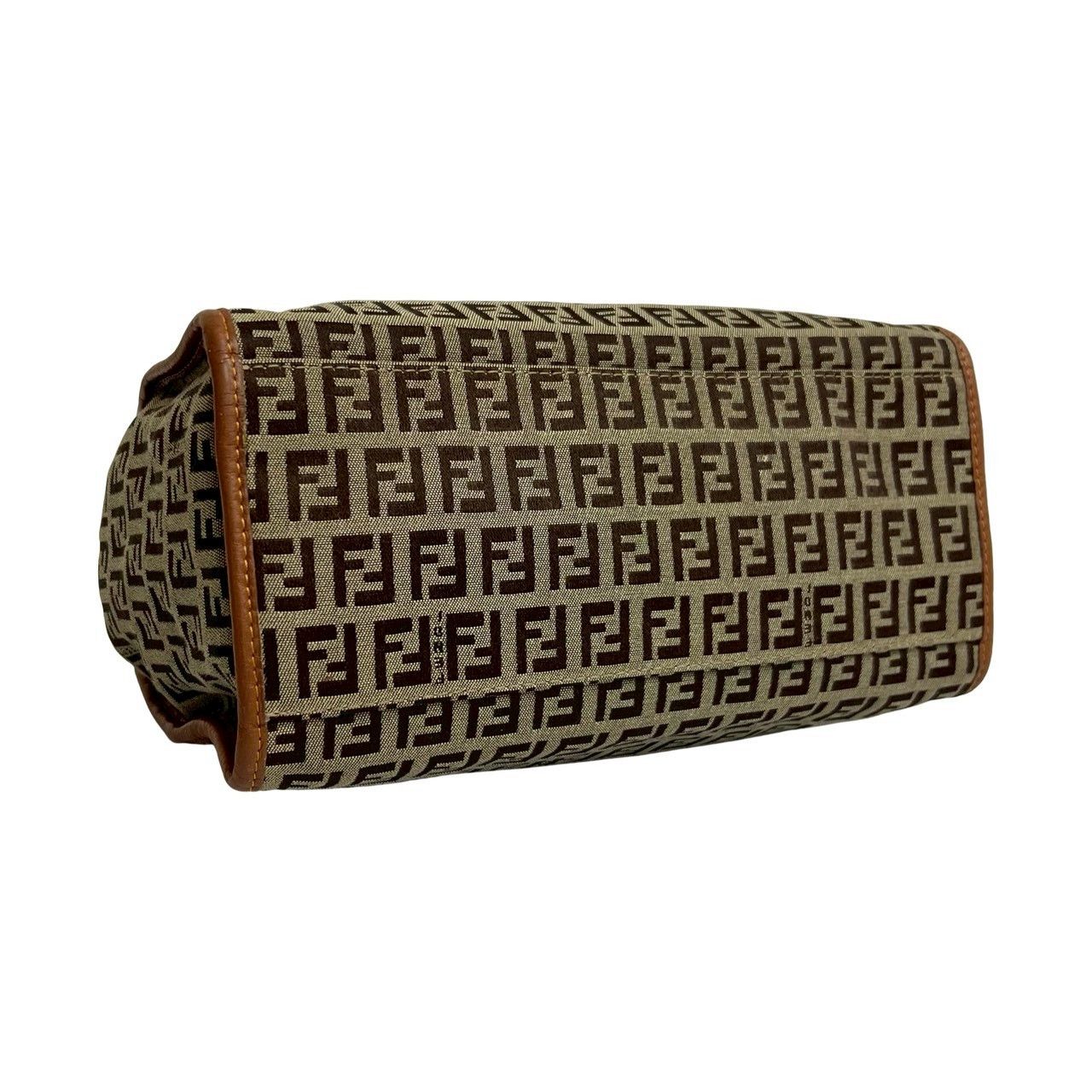 Fendi Fendi Fendi Zucchino Canvas Leather Handbag Textile Tote Bag 254-7 DUTY FREE for USA Size ONE SIZE - 8 Thumbnail