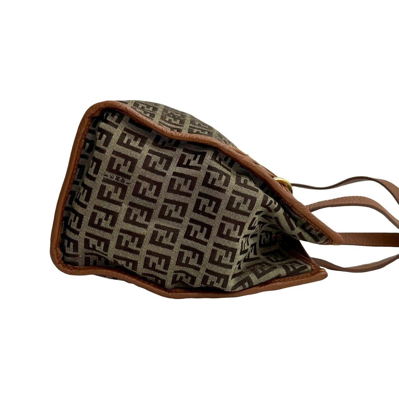 Fendi Fendi Fendi Zucchino Canvas Leather Handbag Textile Tote Bag 254-7 DUTY FREE for USA Size ONE SIZE - 7 Thumbnail