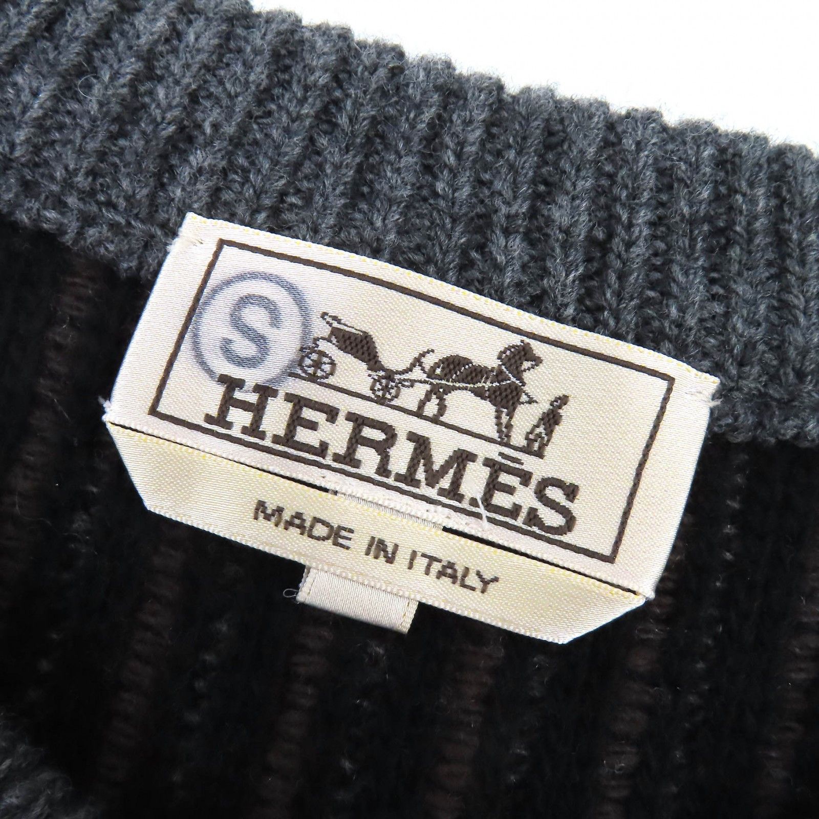 Hermes Hermes Hermès Wool Cashmere Knit Sweater M Textile Tops DUTY FREE for USA Size ONE SIZE - 4 Thumbnail