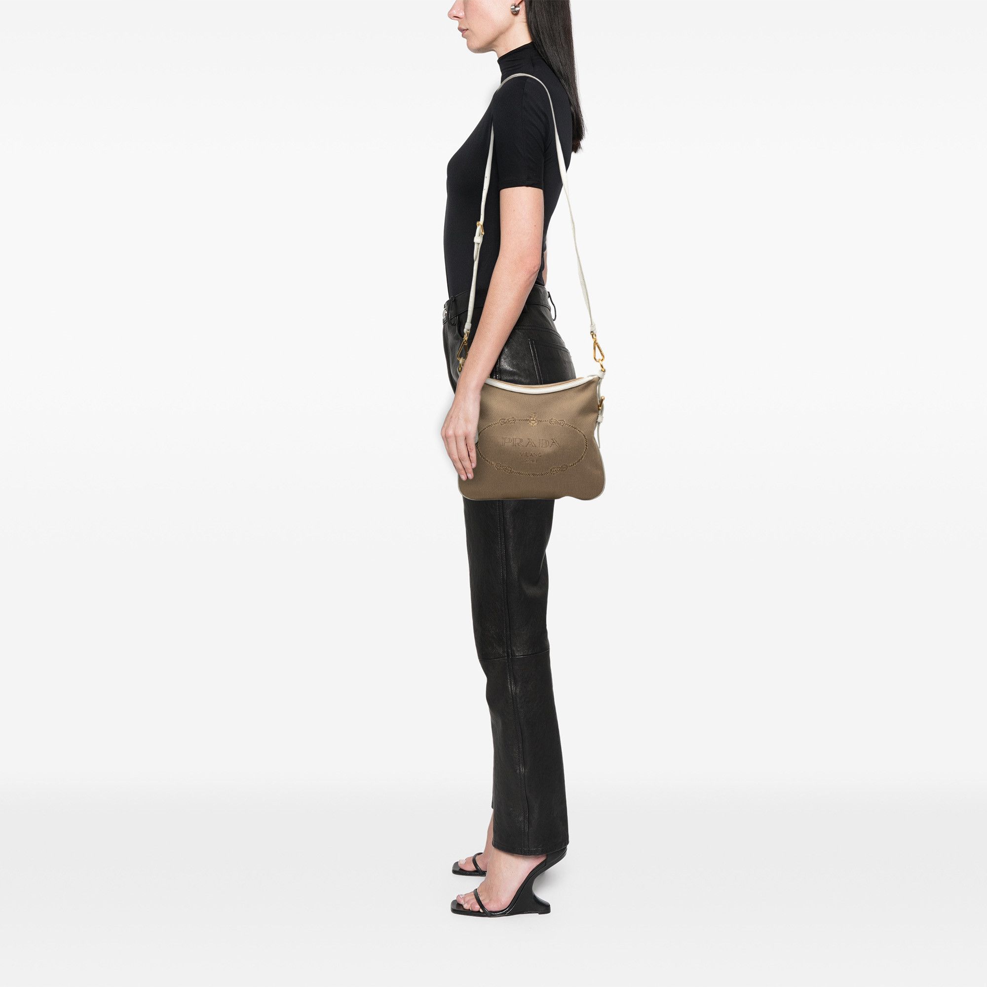 Prada Prada Canvas Canapa Logo Crossbody Size ONE SIZE - 6 Thumbnail