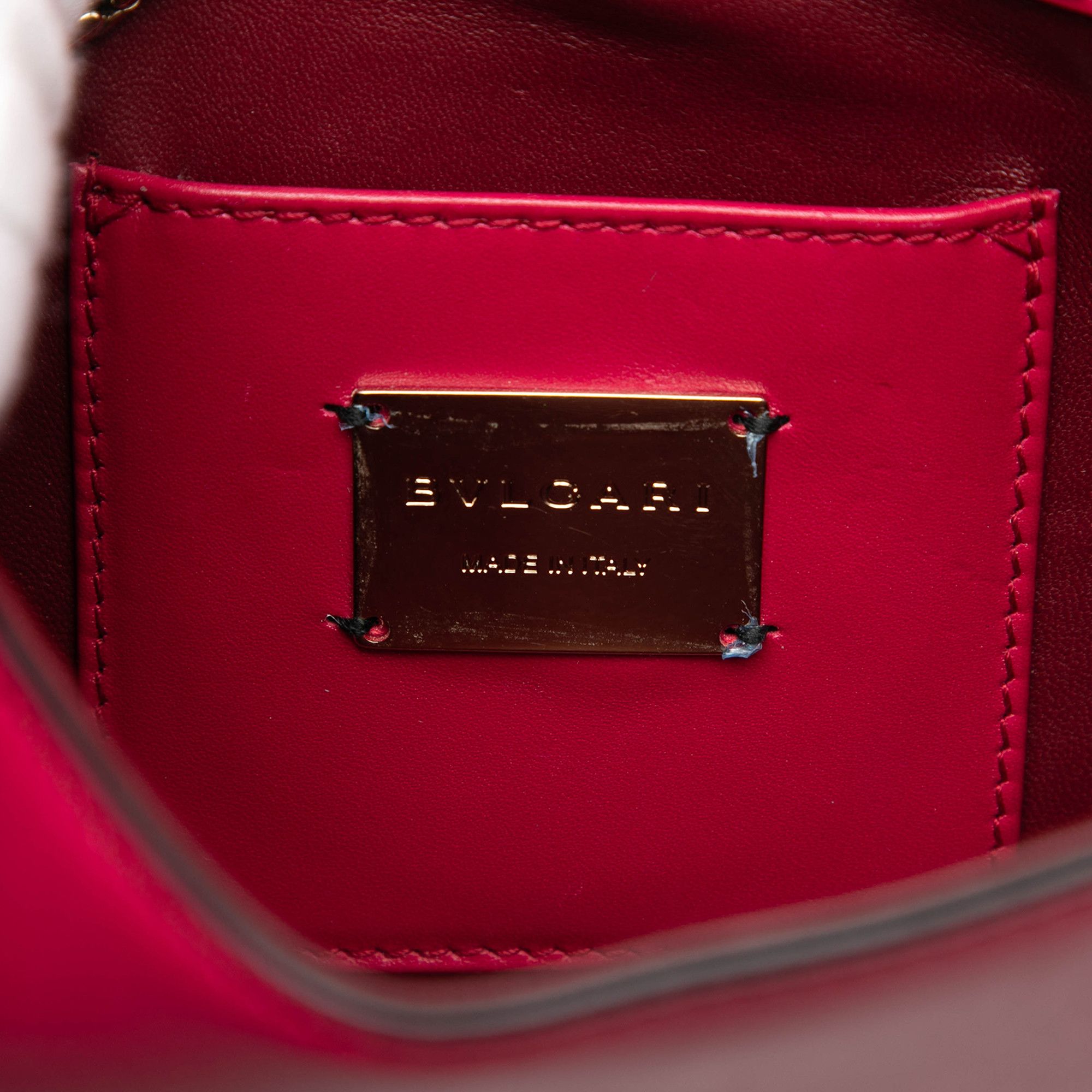 Bvlgari Bvlgari Small Studded Leather Laser Cut Square Serpenti Forever Chain Crossbody Size ONE SIZE - 5 Thumbnail