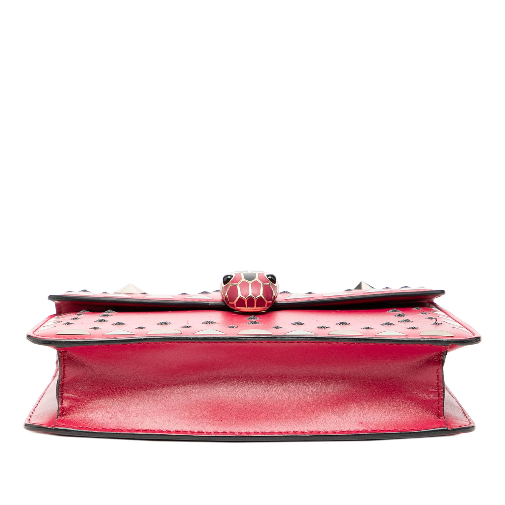 Bvlgari Bvlgari Small Studded Leather Laser Cut Square Serpenti Forever Chain Crossbody Size ONE SIZE - 3 Thumbnail