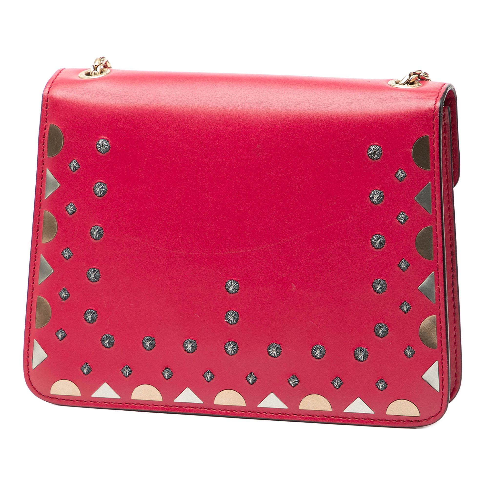 Bvlgari Bvlgari Small Studded Leather Laser Cut Square Serpenti Forever Chain Crossbody Size ONE SIZE - 2 Thumbnail