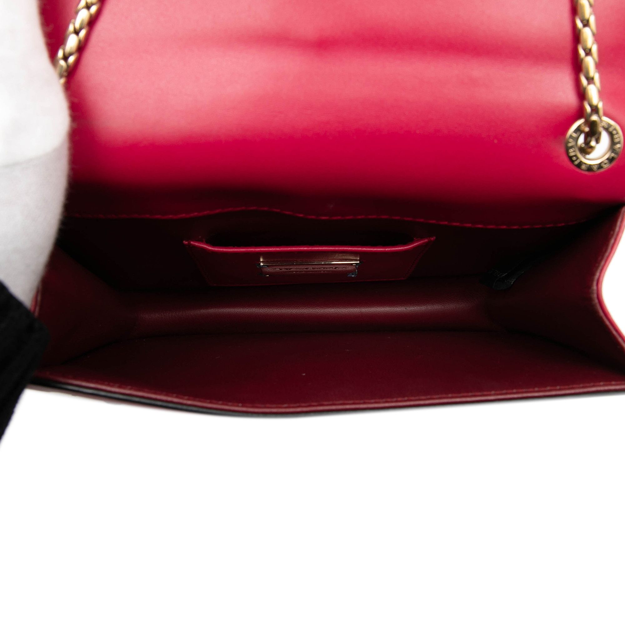 Bvlgari Bvlgari Small Studded Leather Laser Cut Square Serpenti Forever Chain Crossbody Size ONE SIZE - 4 Thumbnail