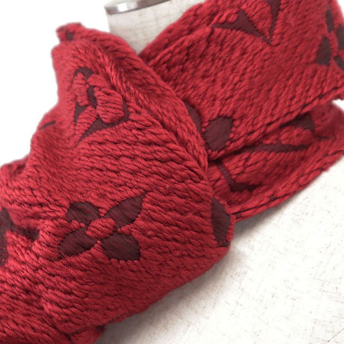 Louis Vuitton Louis Vuitton Louis Vuitton Echarpe Logomania Wool Silk Scarf Textile Scarf M72432 DUTY FREE for USA Size ONE SIZE - 3 Thumbnail