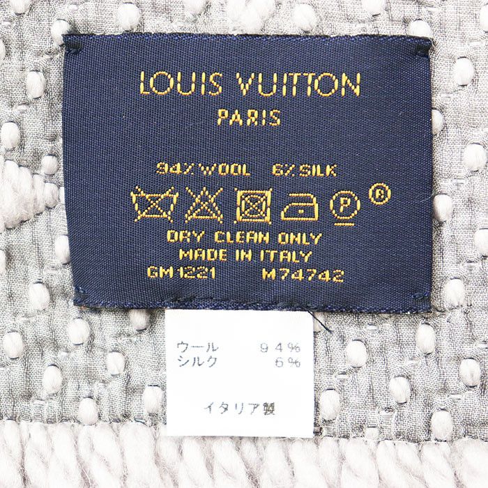 Louis Vuitton Louis Vuitton Louis Vuitton Echarpe Logomania Wool Silk Scarf Textile Scarf M74742 DUTY FREE for USA Size ONE SIZE - 9 Thumbnail