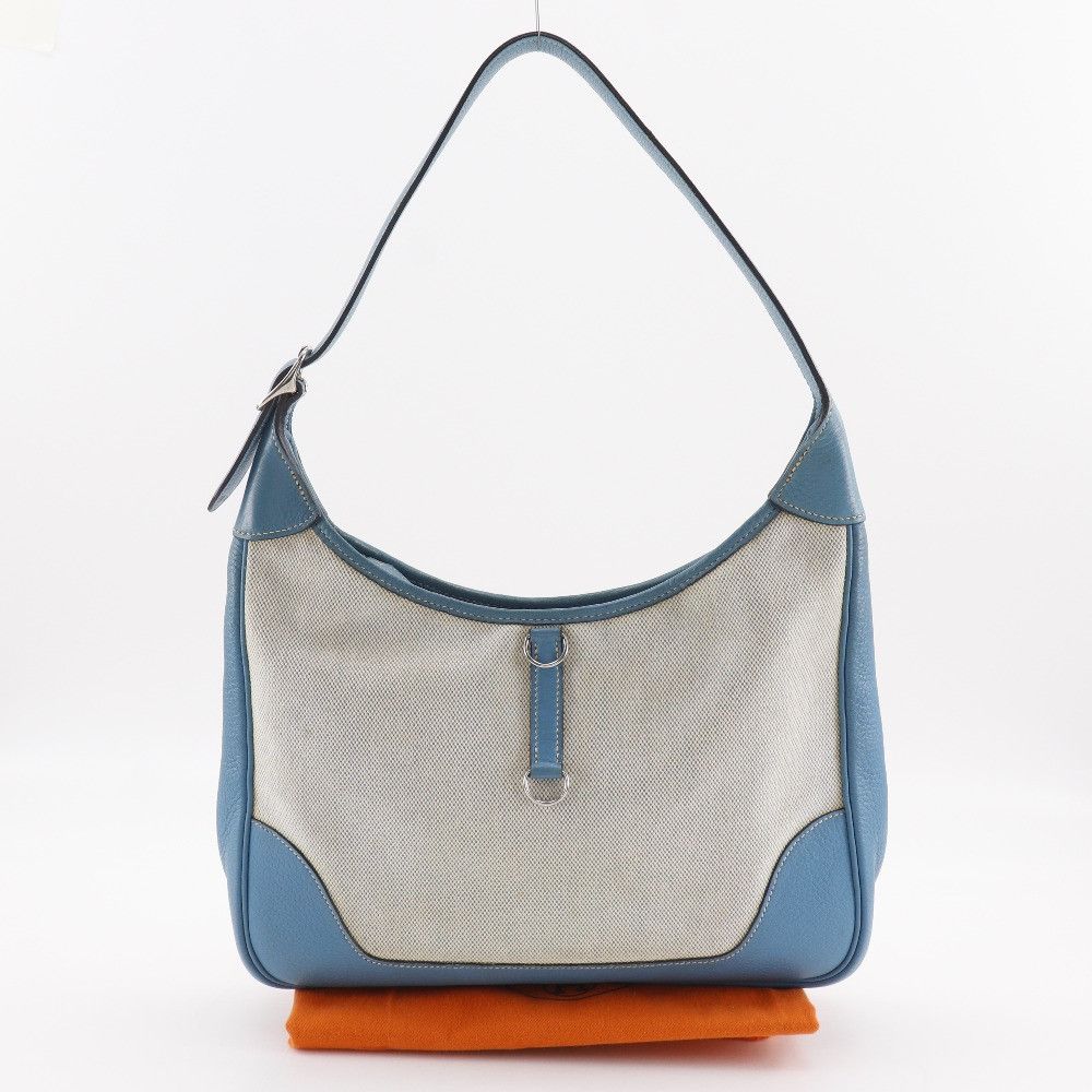 Hermes Hermes Hermès Trim31 Toile H Triomphe Clemence Shoulder Bag Textile Shoulder Bag Stamp C (1999) DUTY FREE for USA Size ONE SIZE - 19 Thumbnail