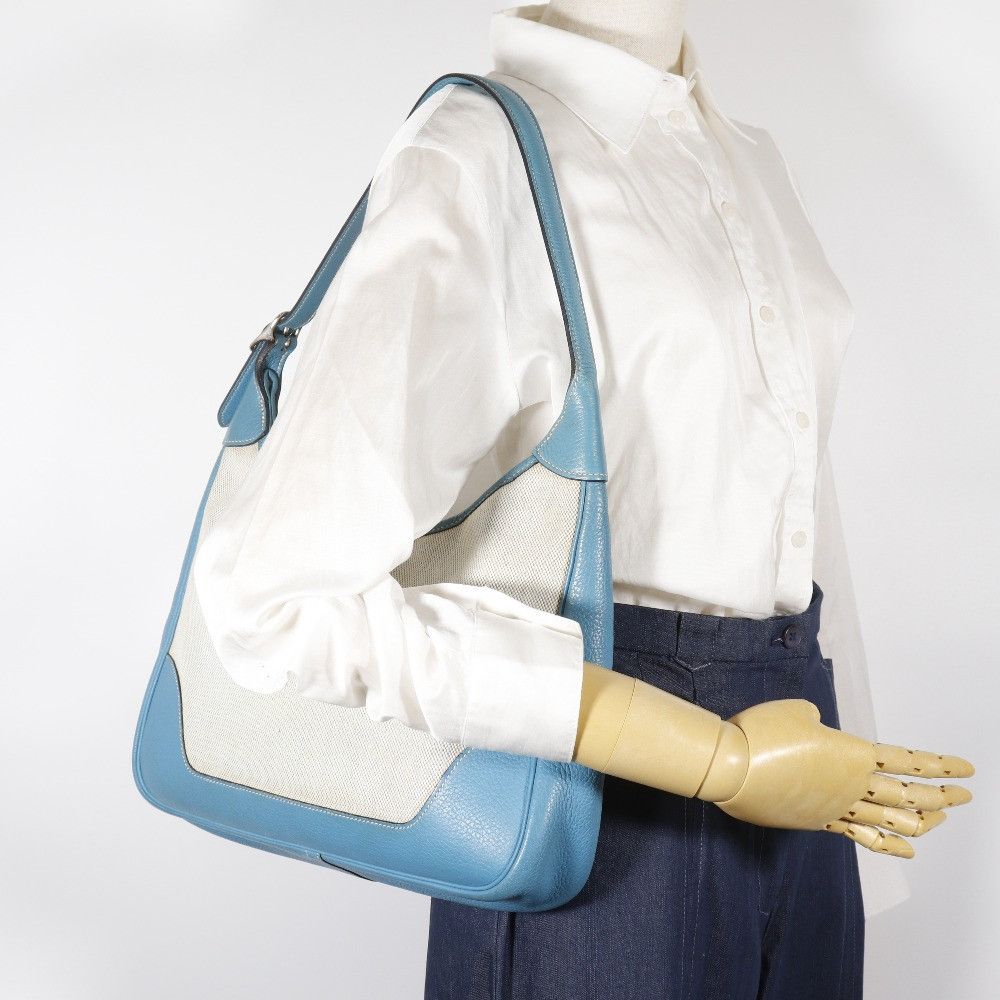 Hermes Hermes Hermès Trim31 Toile H Triomphe Clemence Shoulder Bag Textile Shoulder Bag Stamp C (1999) DUTY FREE for USA Size ONE SIZE - 18 Thumbnail