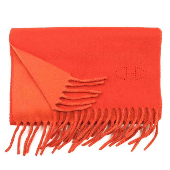 Hermes Hermes Hermès H Logo Cashmere Double Face Scarf Textile Scarf DUTY FREE for USA Size ONE SIZE - 3 Thumbnail