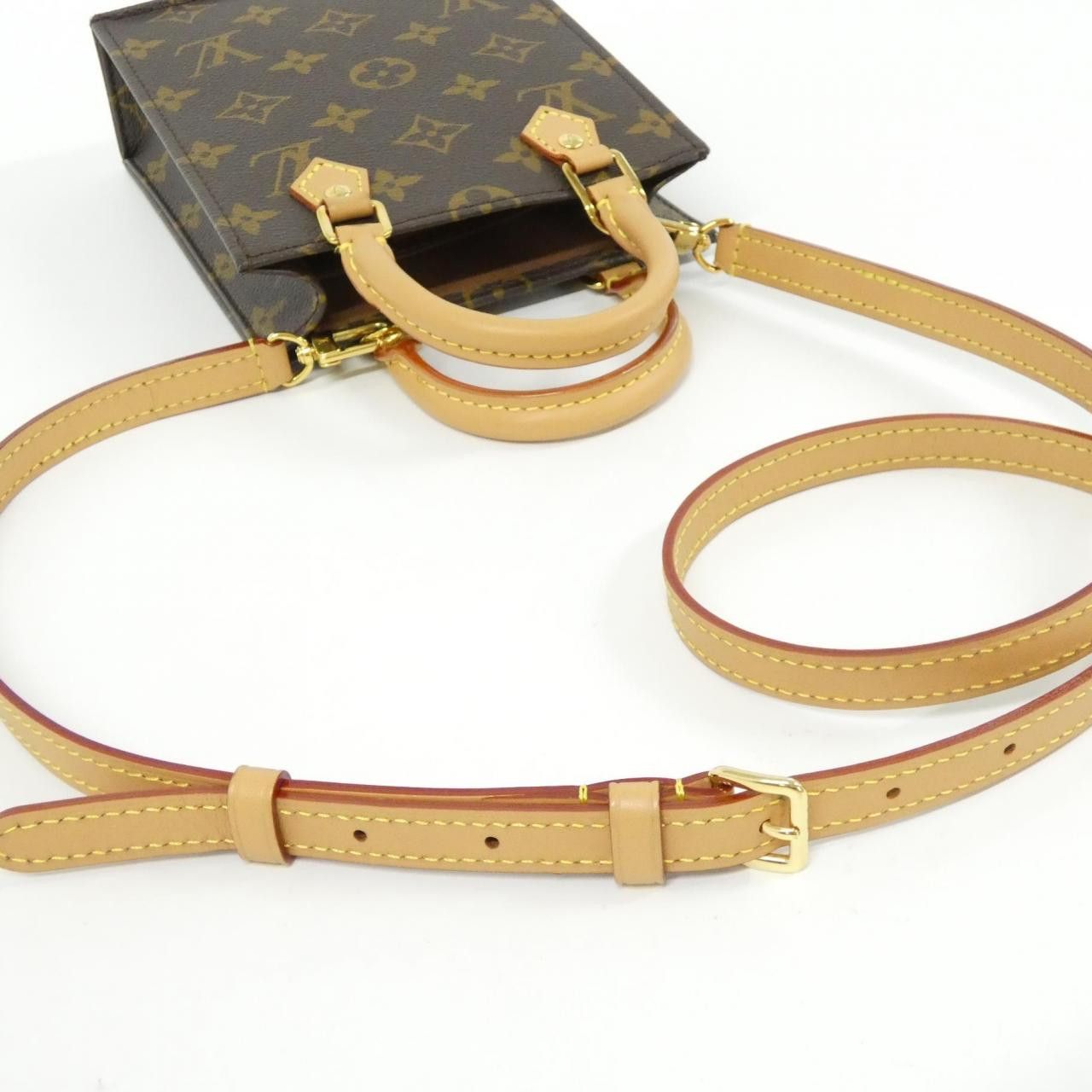 Louis Vuitton Louis Vuitton Louis Vuitton Petit Sac Plat Monogram Coated Canvas Bag Textile Crossbody Bag M81295 DUTY FREE for USA Size ONE SIZE - 5 Thumbnail