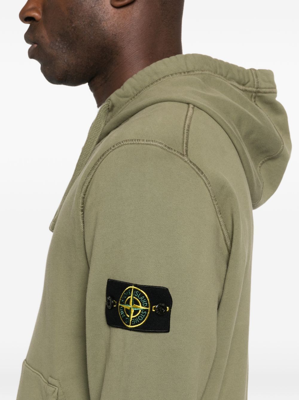 Stone Island LOGO COTTON HOODIE Size US XL / EU 56 / 4 - 4 Thumbnail