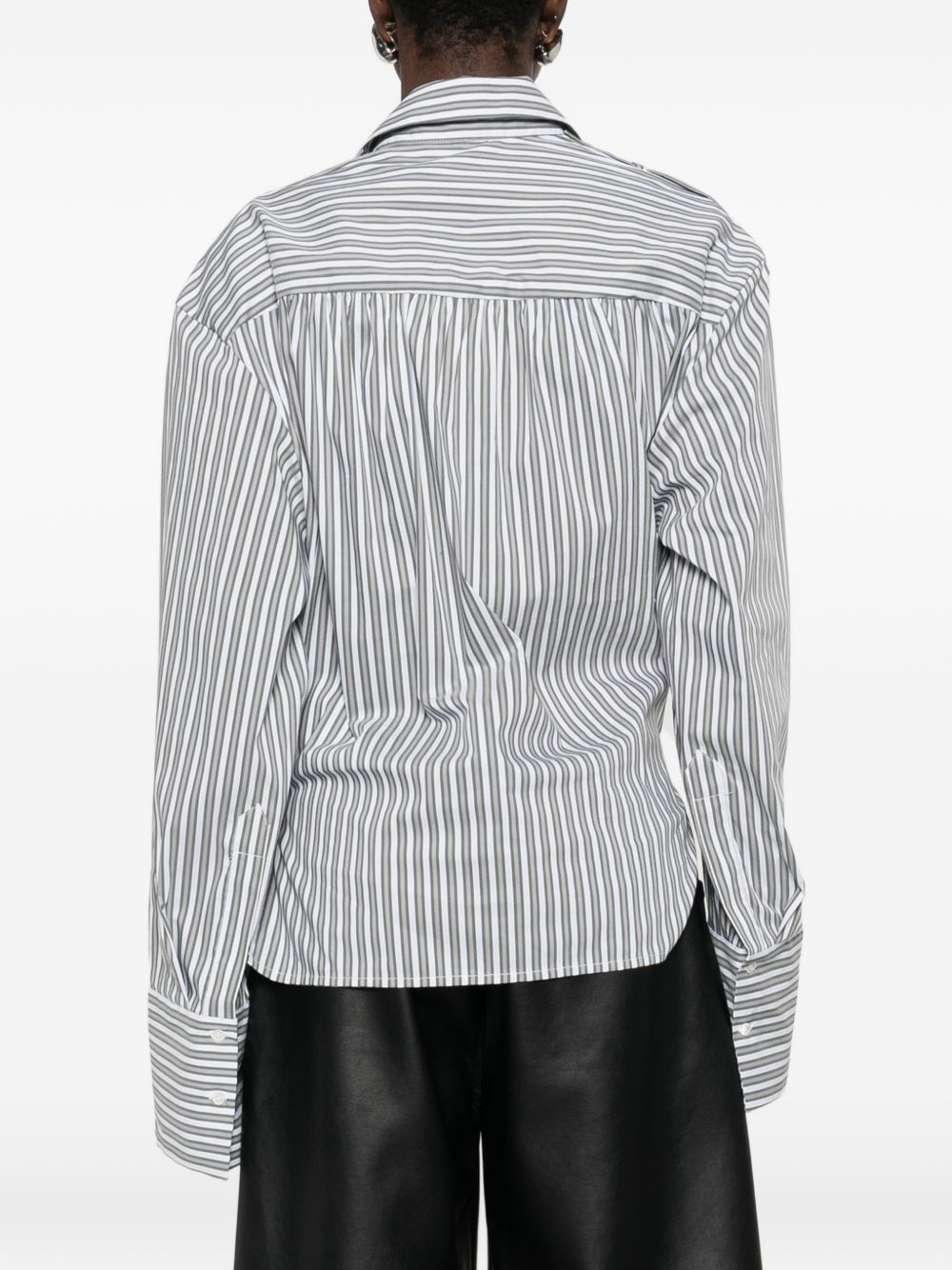 Iro LACE STRIPED COTTON SHIRT Size S / US 4 / IT 40 - 4 Thumbnail