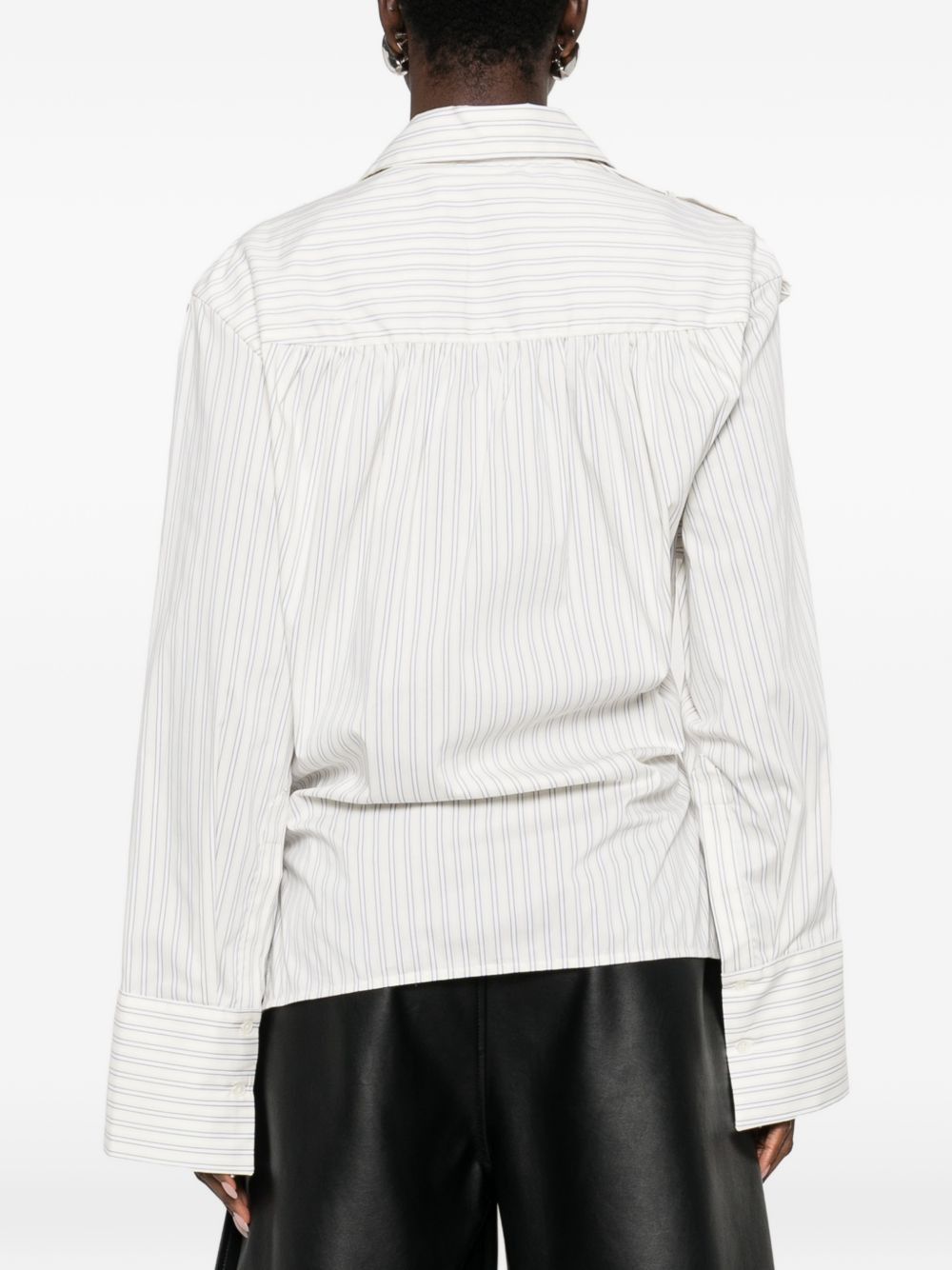 Iro LACE STRIPED COTTON SHIRT Size XS / US 0-2 / IT 36-38 - 4 Thumbnail