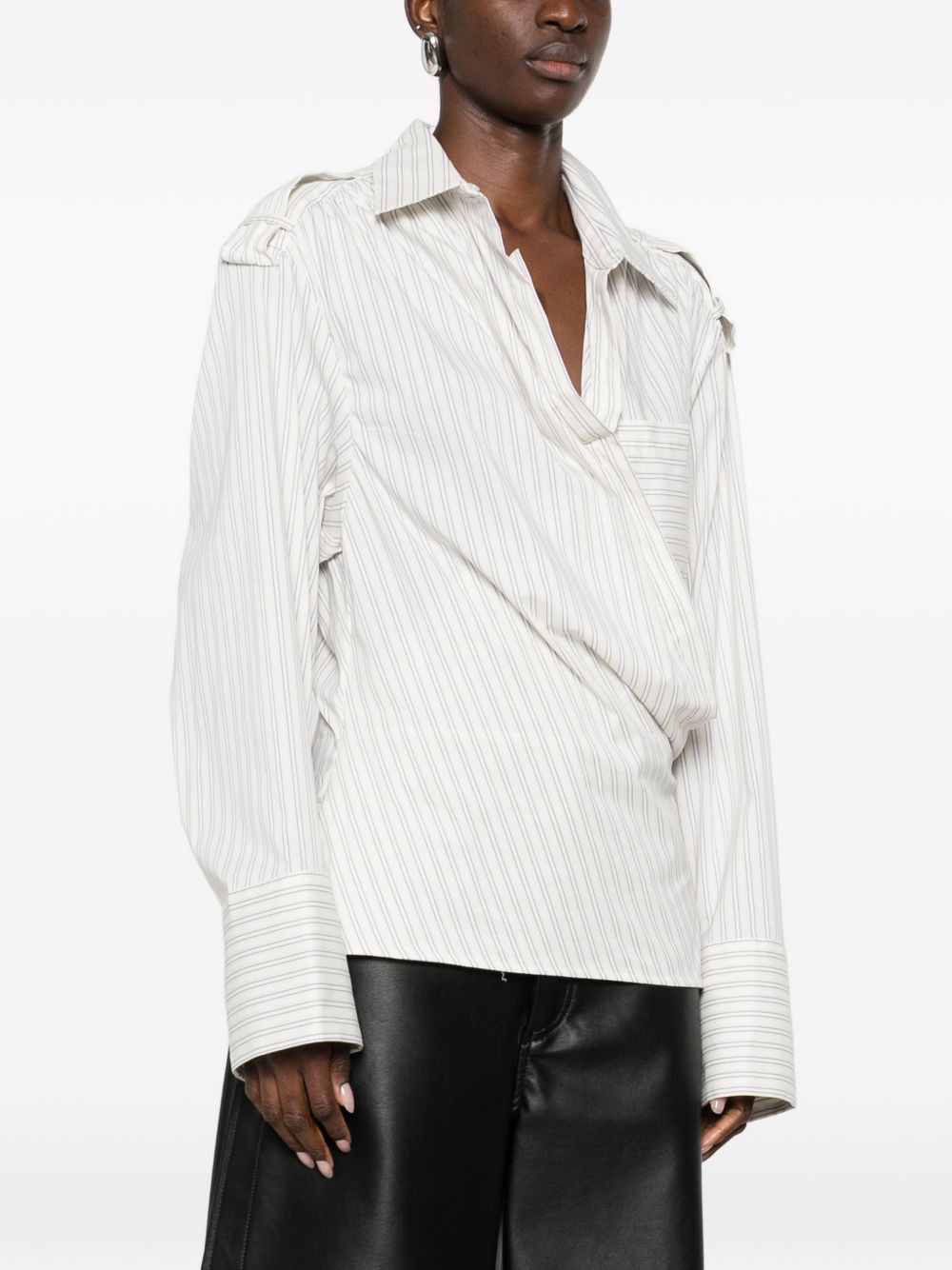 Iro LACE STRIPED COTTON SHIRT Size S / US 4 / IT 40 - 3 Thumbnail