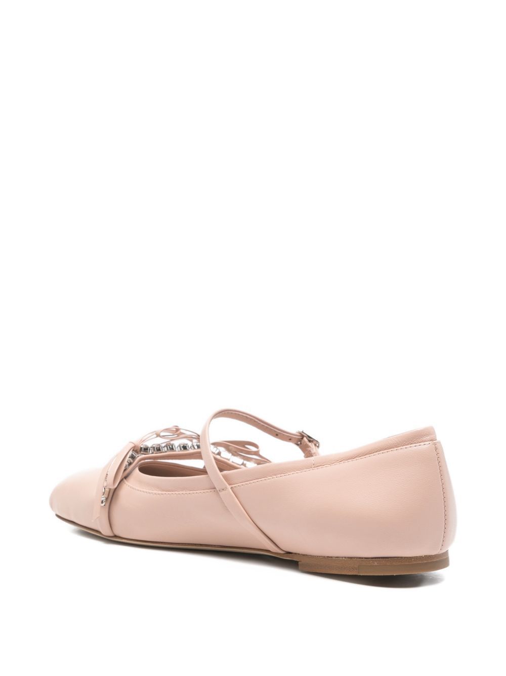 Jimmy Choo LOLI LEATHER BALLET FLATS Size US 7 / IT 37 - 4 Thumbnail