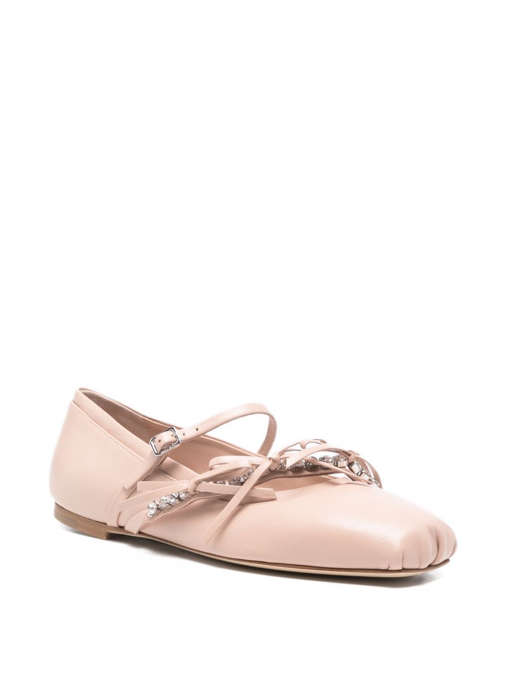 Jimmy Choo LOLI LEATHER BALLET FLATS Size US 11 / IT 41 - 2 Thumbnail