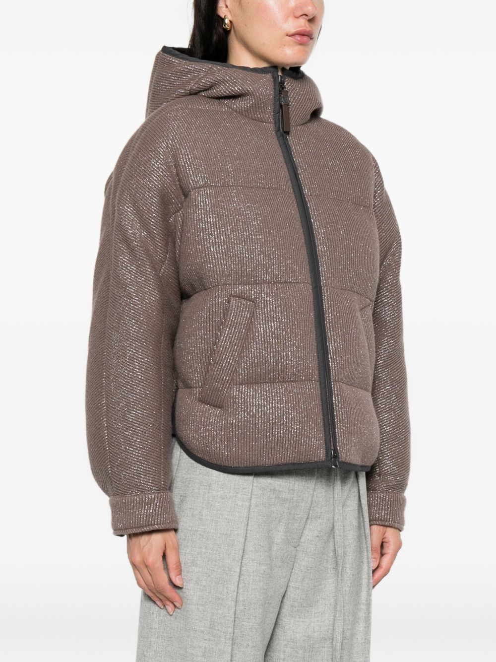 Brunello Cucinelli CASHMERE DOWN JACKET Size S / US 4 / IT 40 - 3 Thumbnail