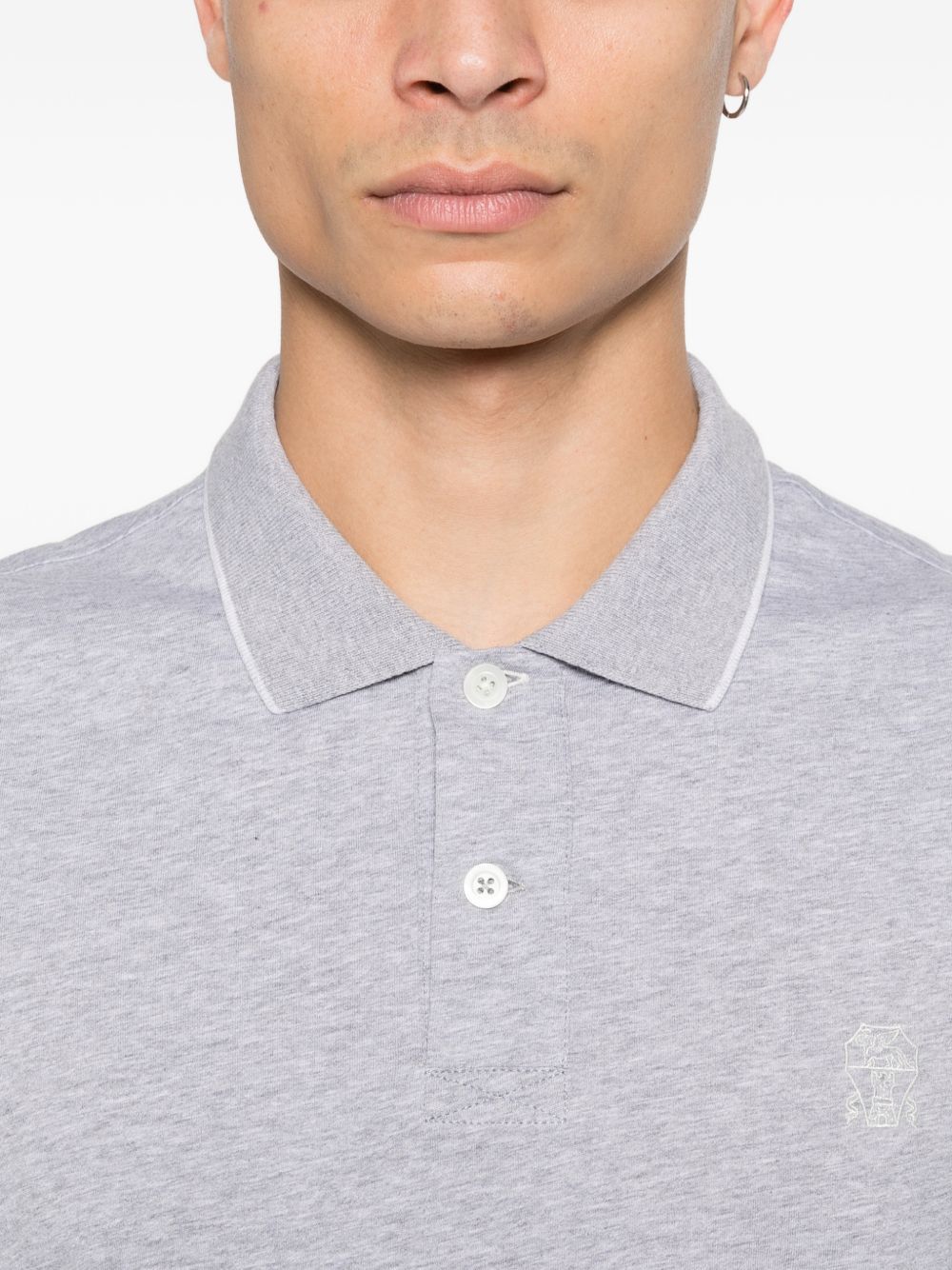Brunello Cucinelli LOGO COTTON POLO SHIRT Size US XXL / EU 58 / 5 - 2 Thumbnail