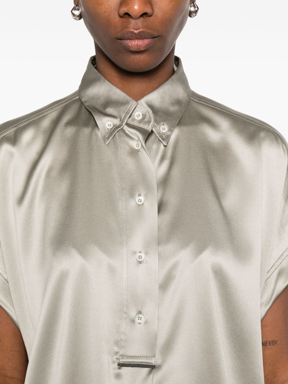Brunello Cucinelli SILK SHIRT Size S / US 4 / IT 40 - 2 Thumbnail